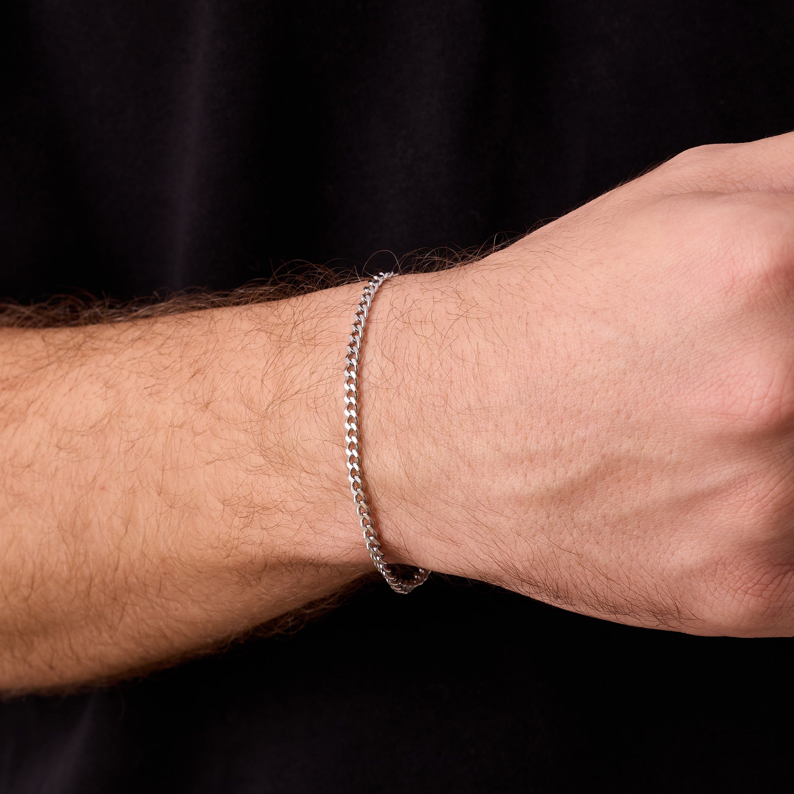 Curb Bracelet In Silver