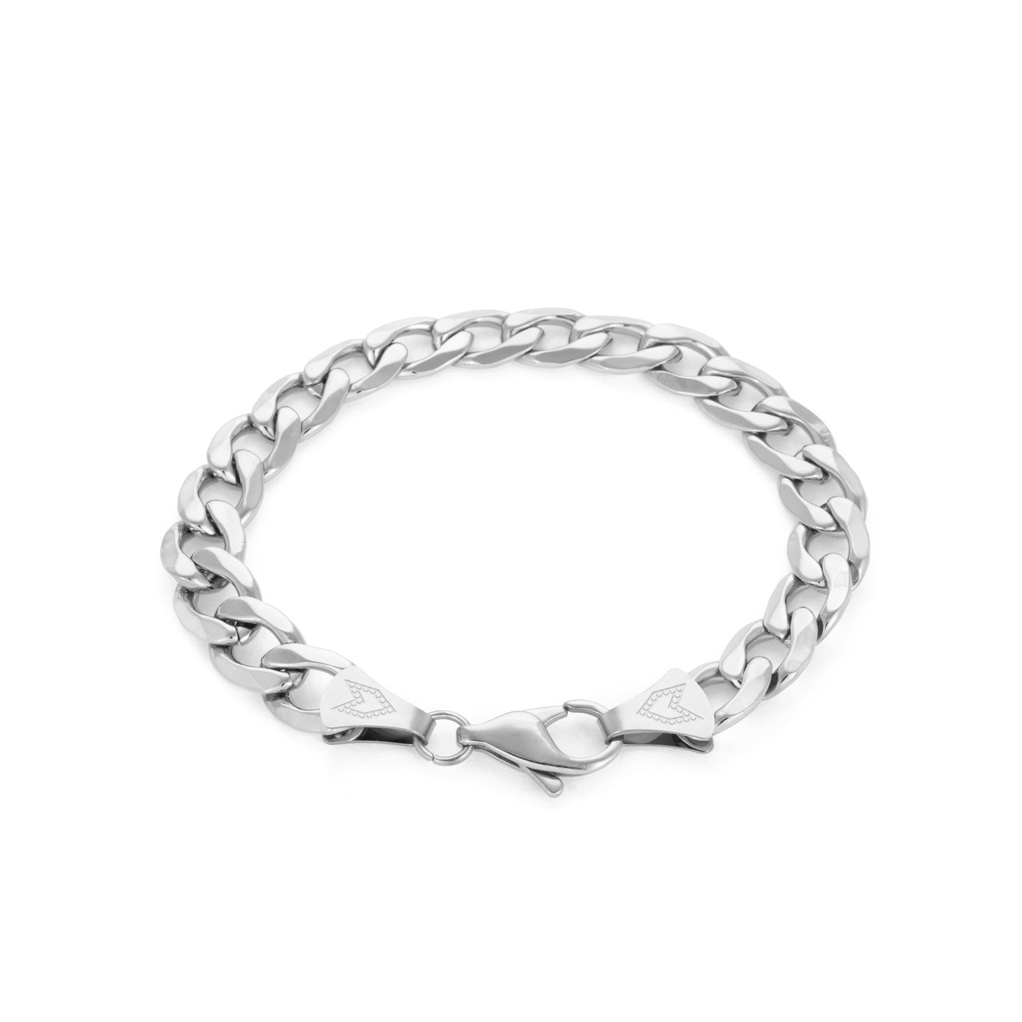 Curb Chain Bracelet In Silver