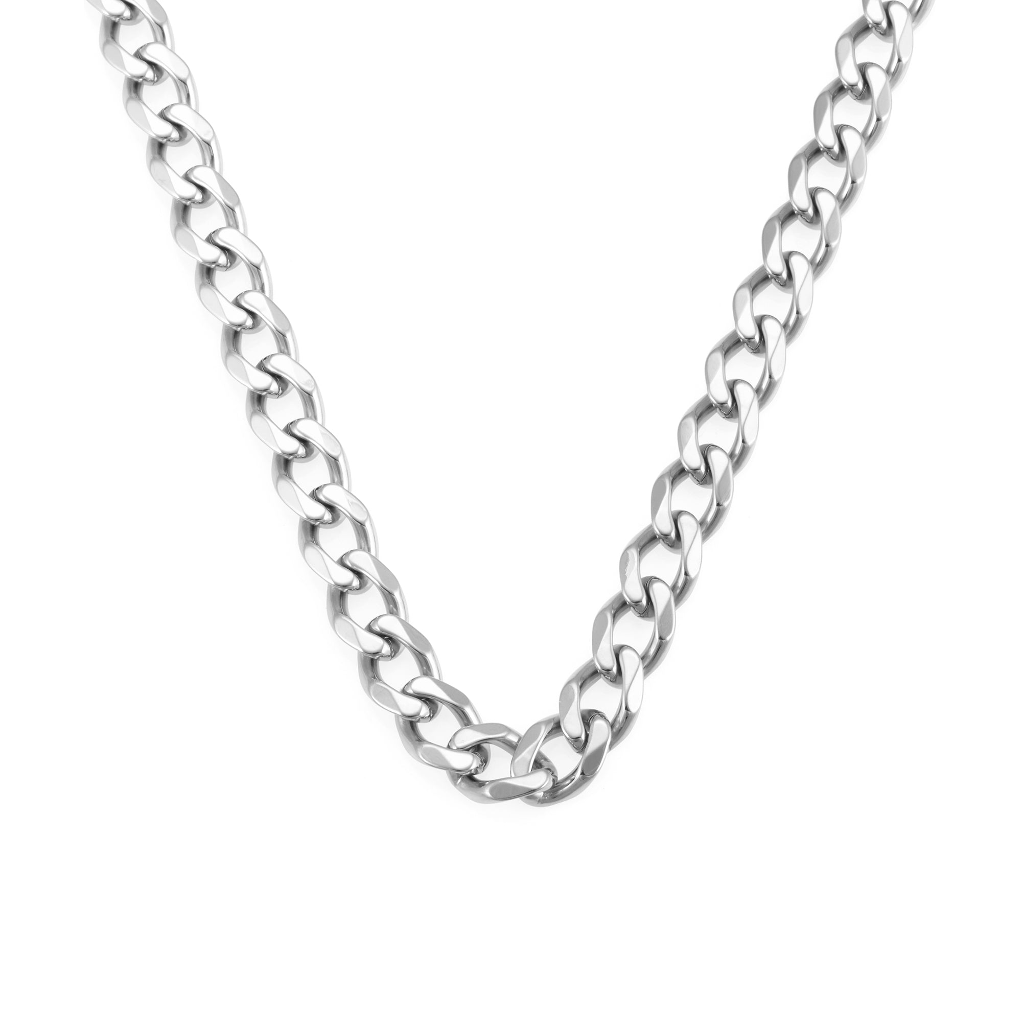 Curb Chain Necklace In Silver