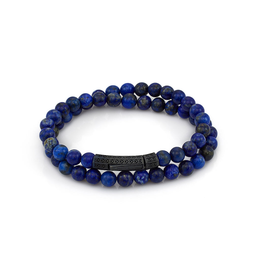 Double Lapis Bracelet In Oxide