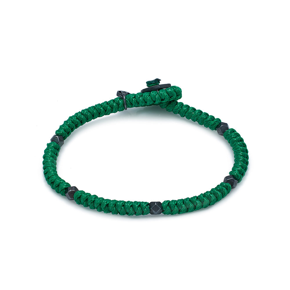Green Snake Knot Bracelet In Oxide