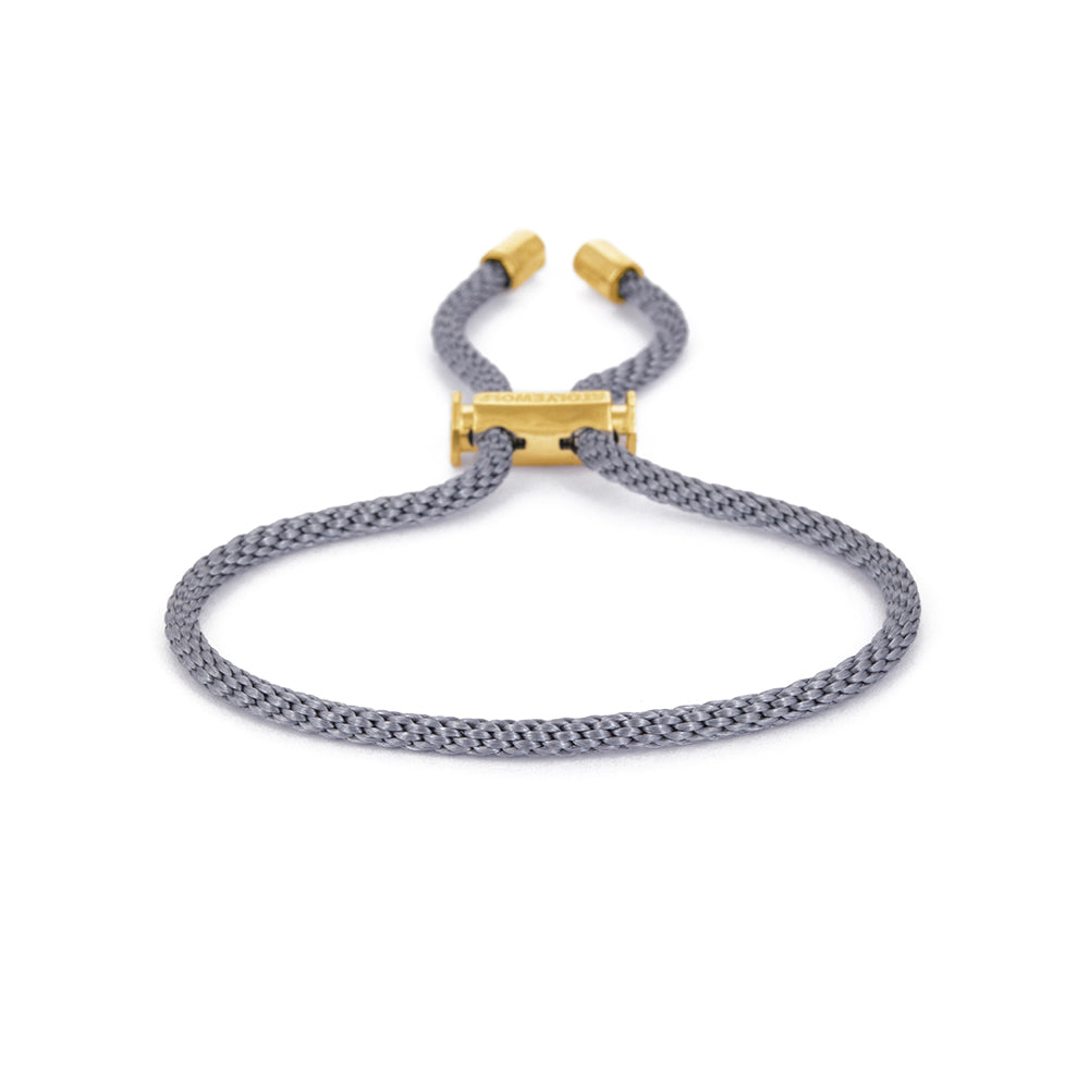 Grey Lace Bracelet In Gold