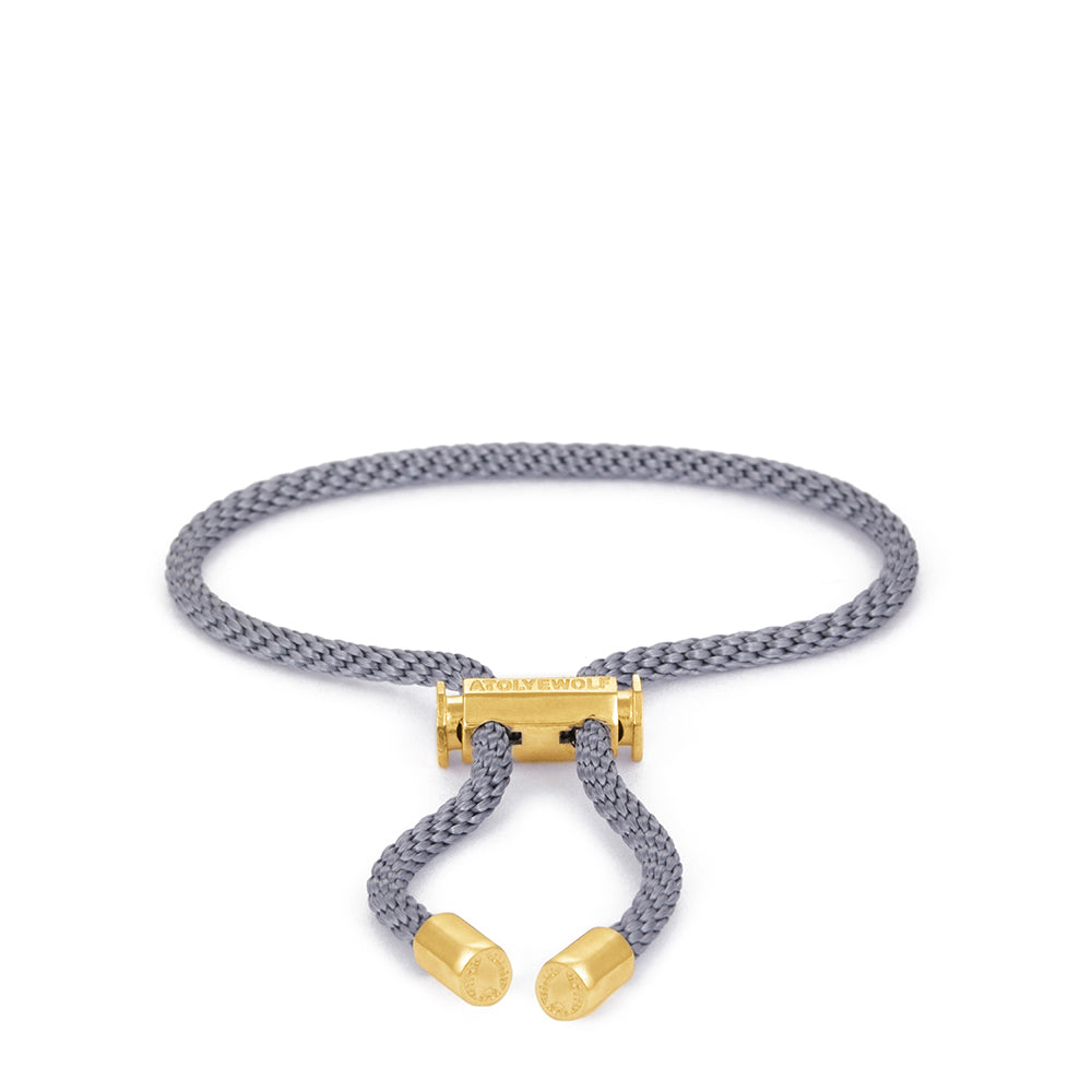 Grey Lace Bracelet In Gold