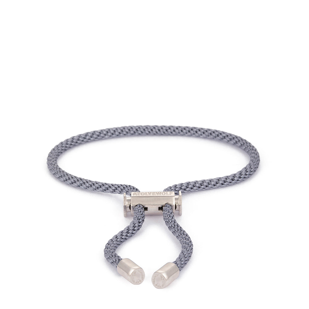 Grey Lace Bracelet In Silver