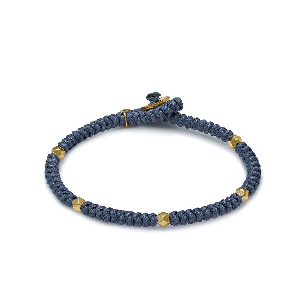 Grey Snake Knot Bracelet In Gold