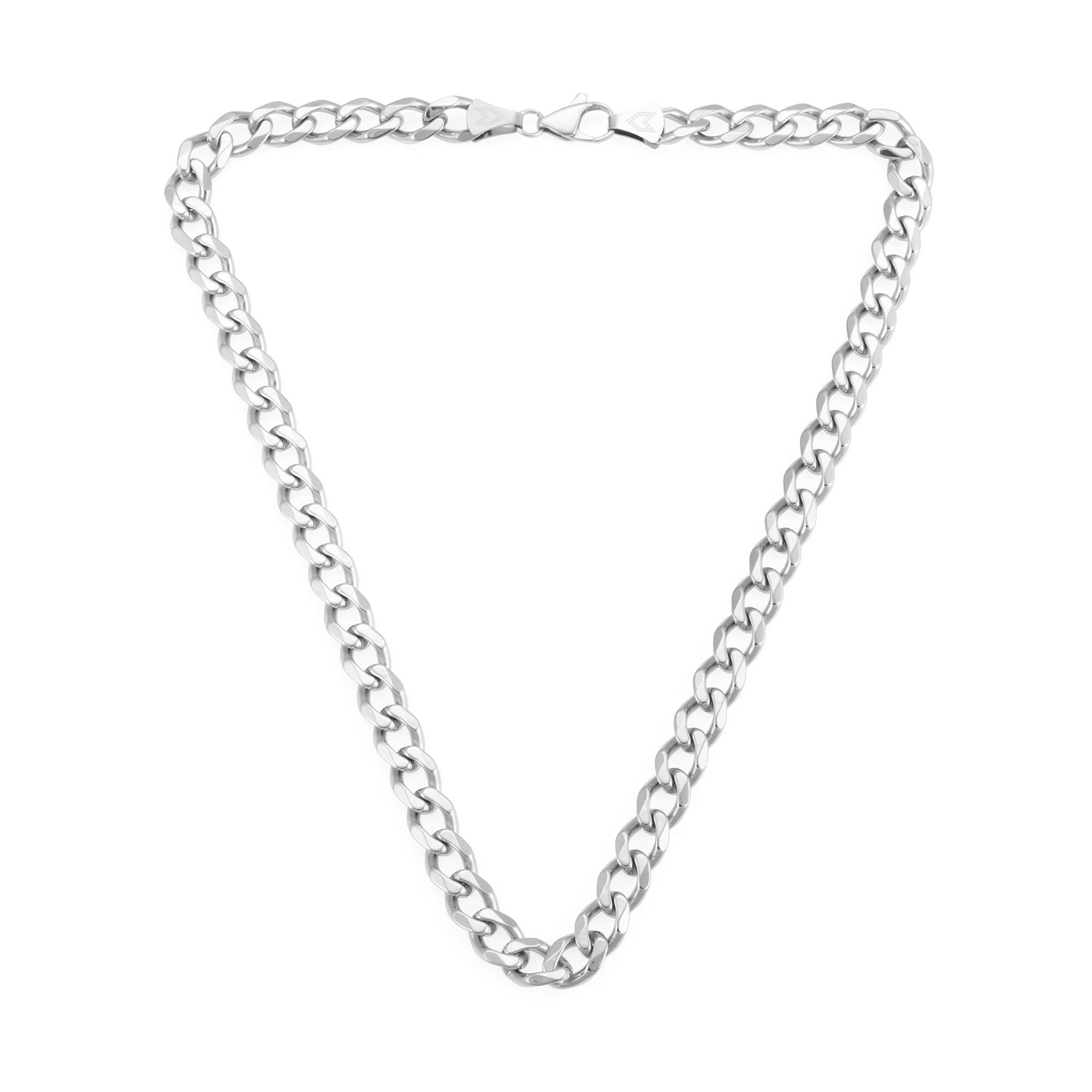 Curb Chain Necklace In Silver