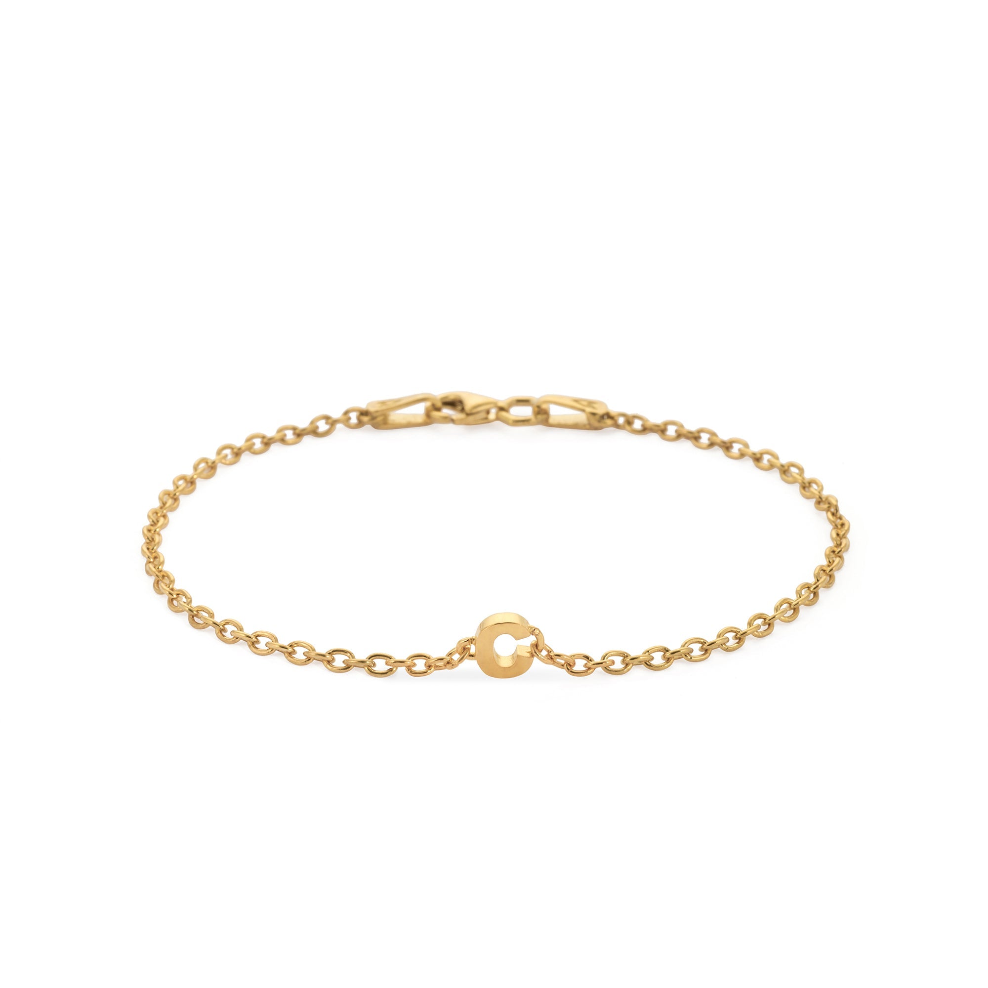 Alphabet Chain Bracelet In Gold