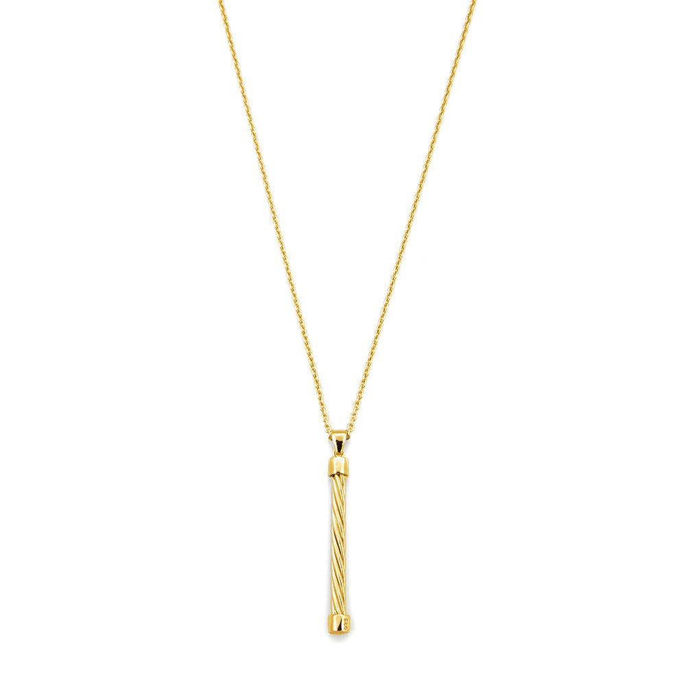 Helical Chain Necklace In Gold