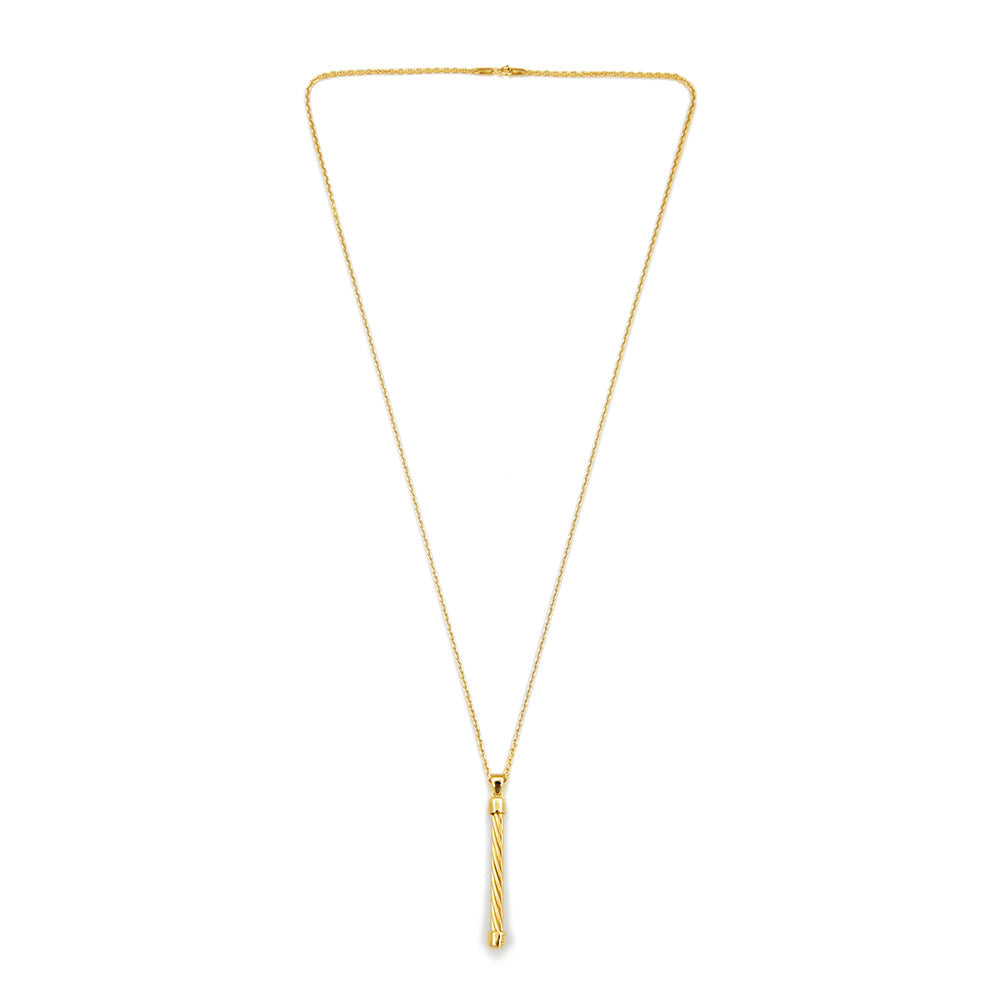 Helical Chain Necklace In Gold