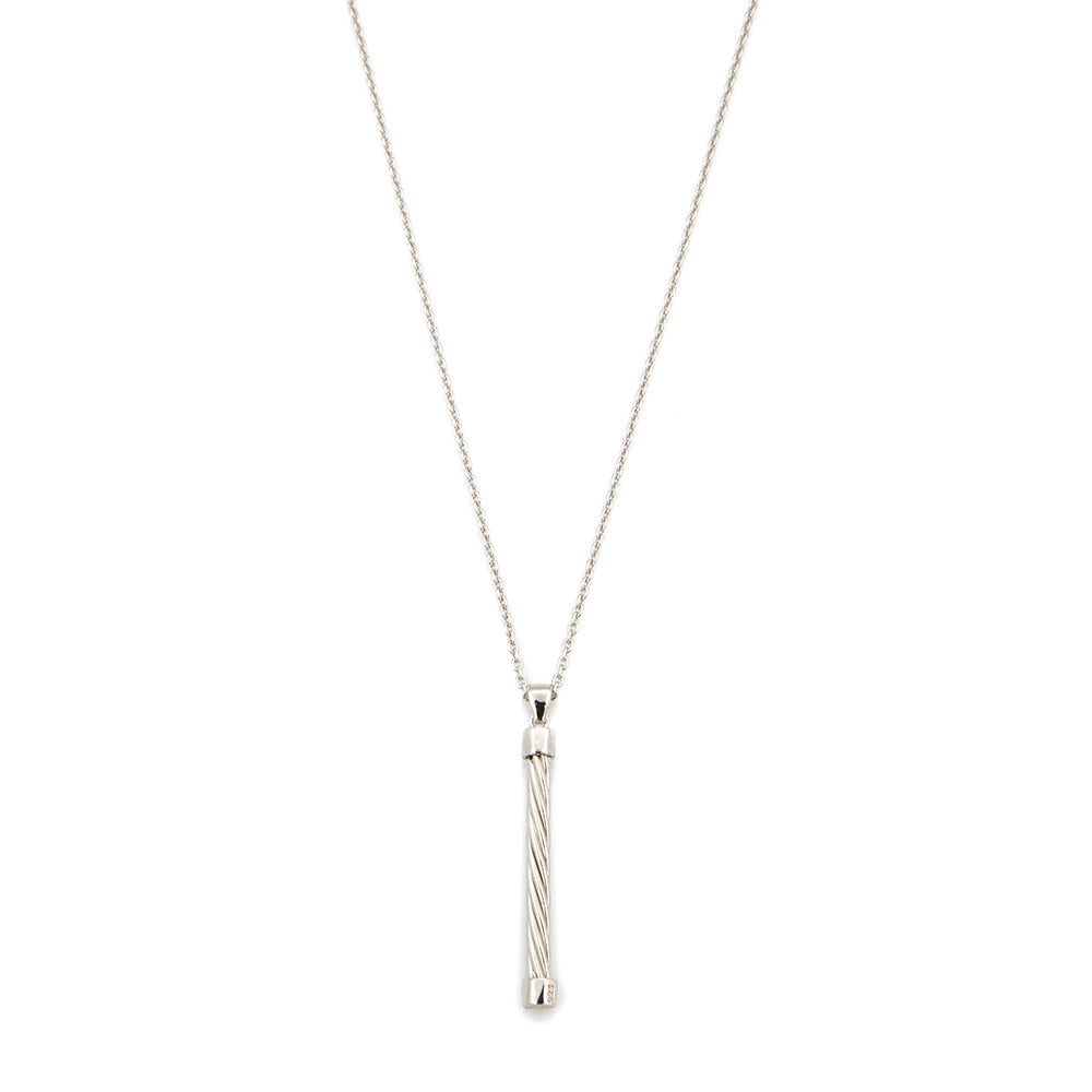 Helical Chain Necklace In Silver