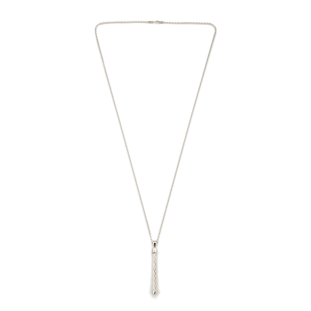 Helical Chain Necklace In Silver