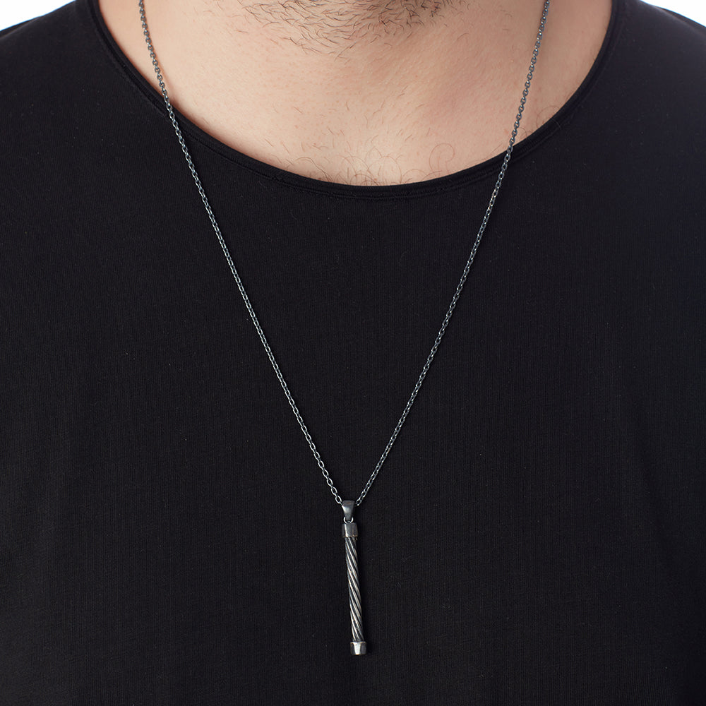 Helical Chain Necklace In Oxide