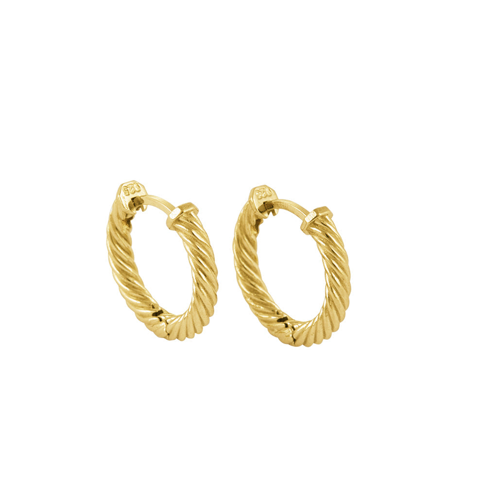 Helical Chain Earrings In Gold