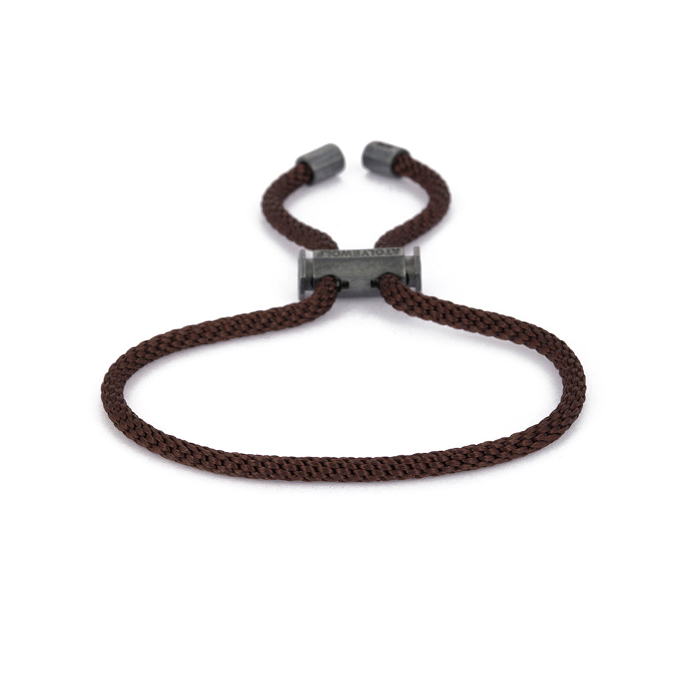 Brown Lace Bracelet In Oxide