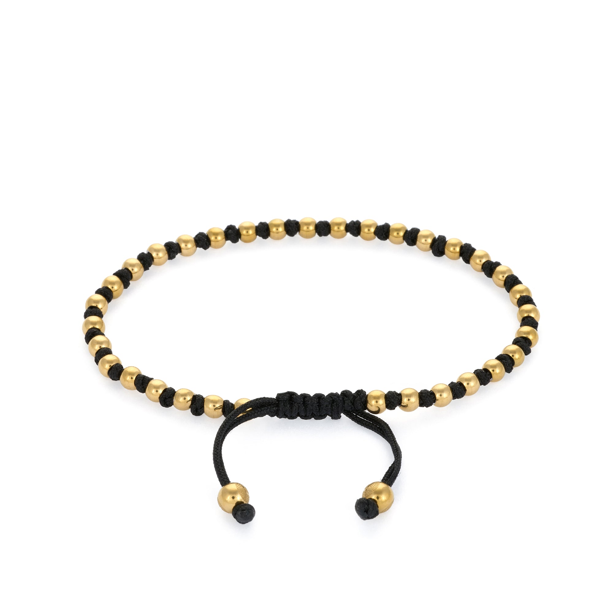 Macrame Balls Bracelet In Gold