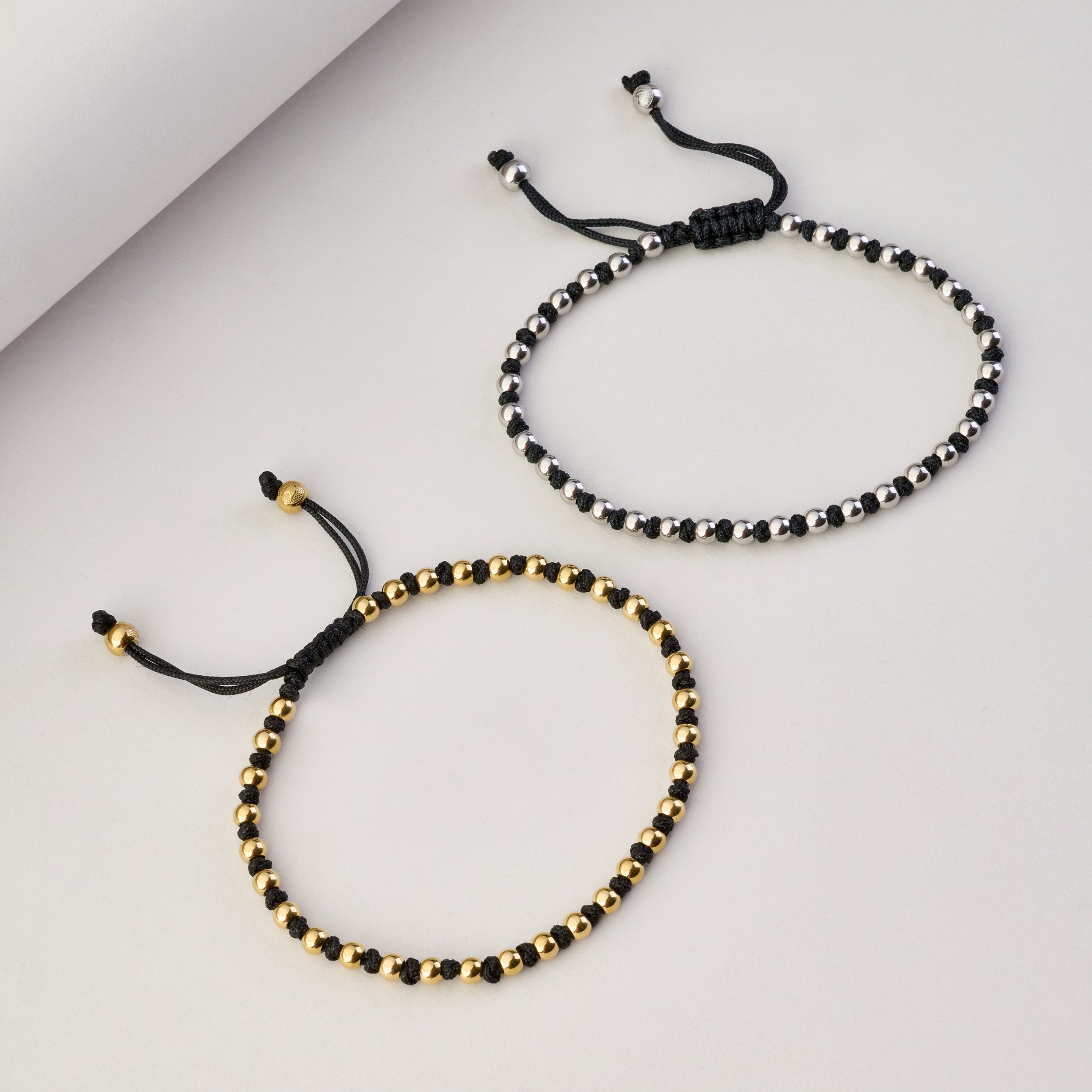 Macrame Balls Bracelet In Silver