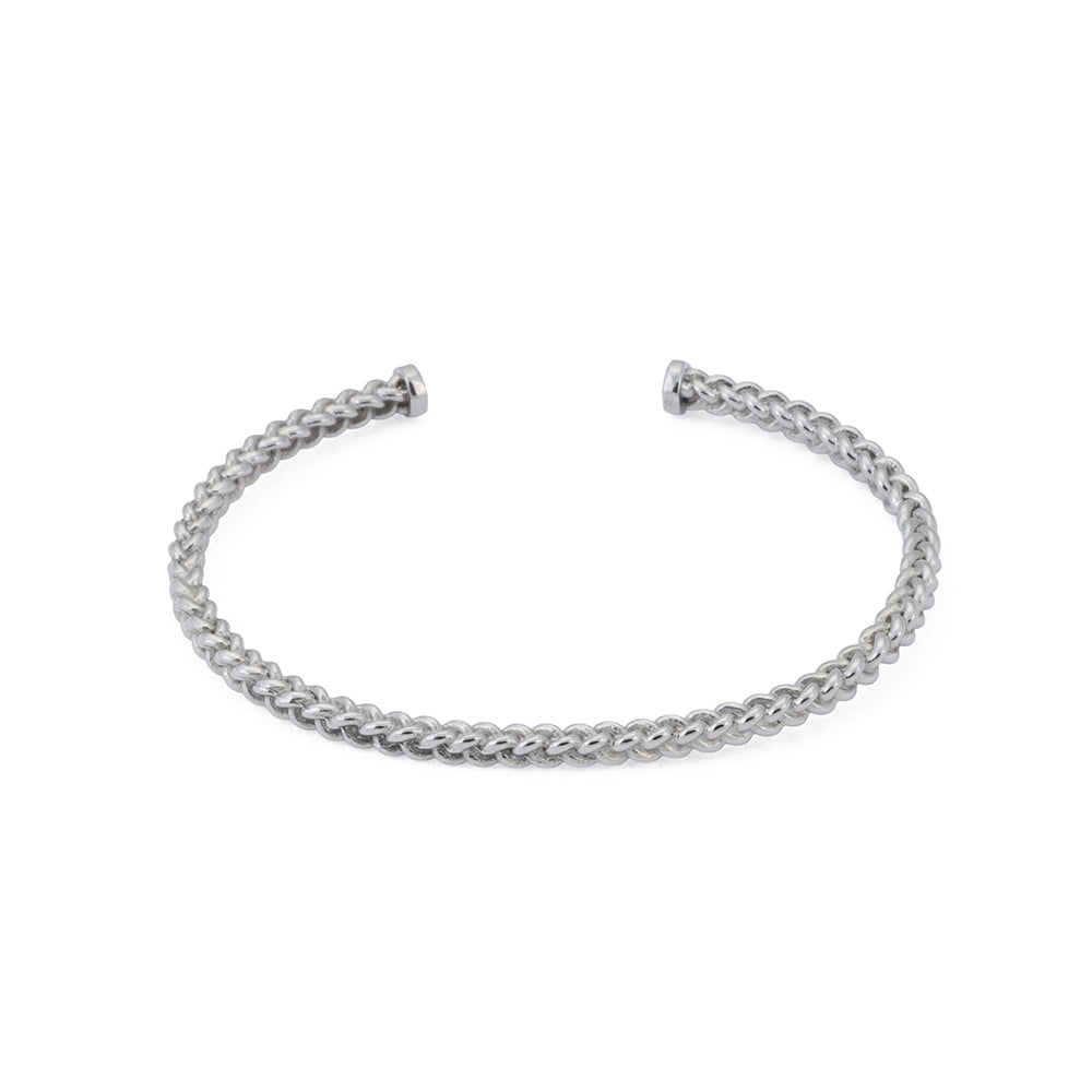Mesh Bangle In Silver