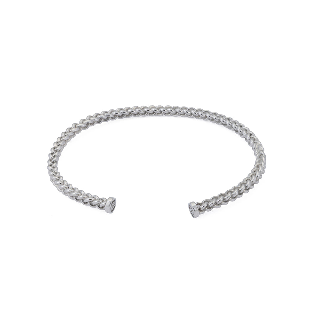 Mesh Bangle In Silver