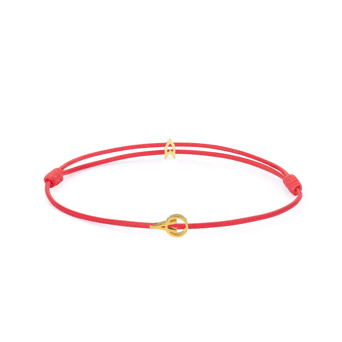 Red Padel Chance Bracelet In Gold