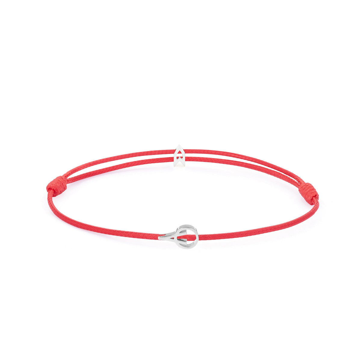 Red Padel Chance Bracelet In Silver