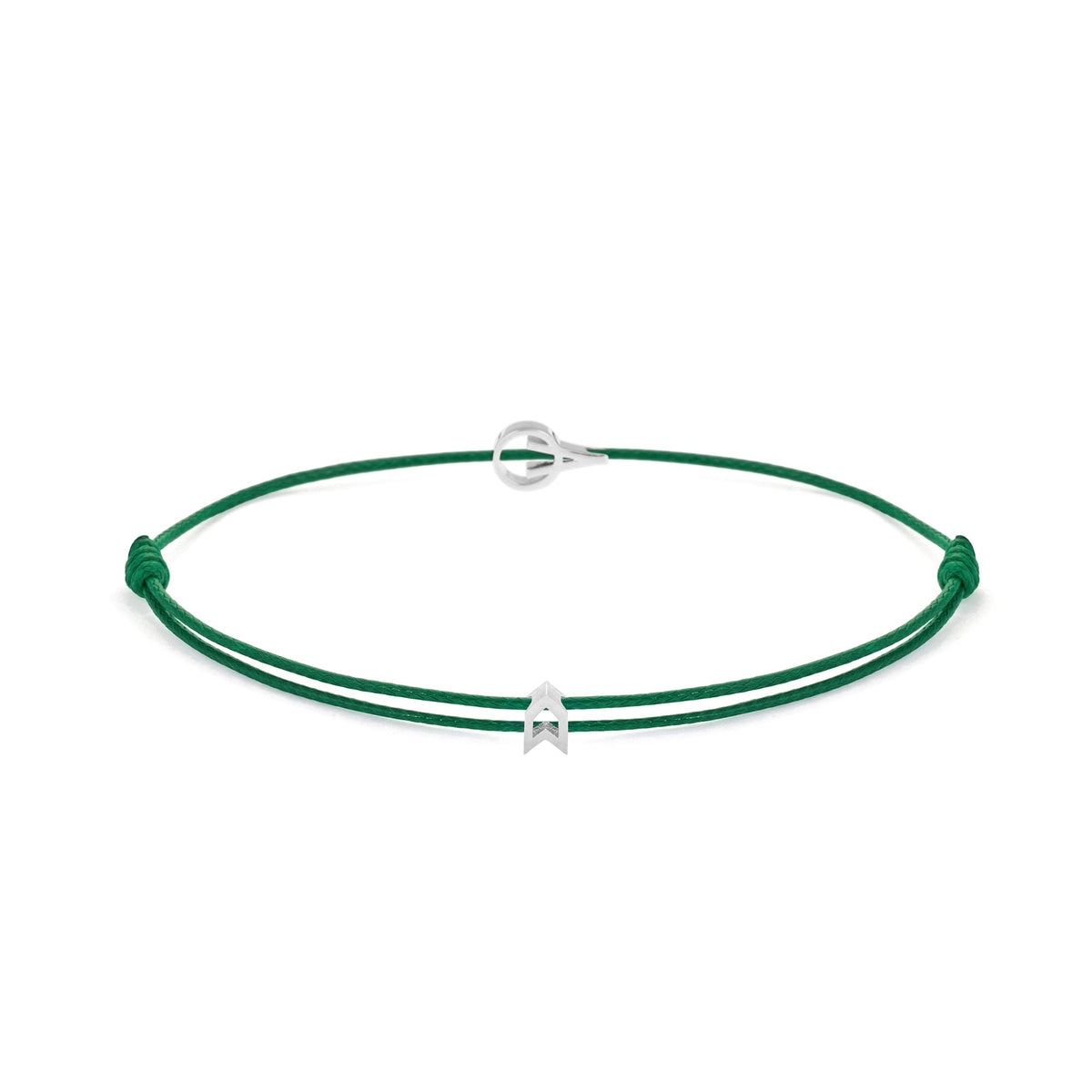 Green Padel Chance Bracelet In Silver