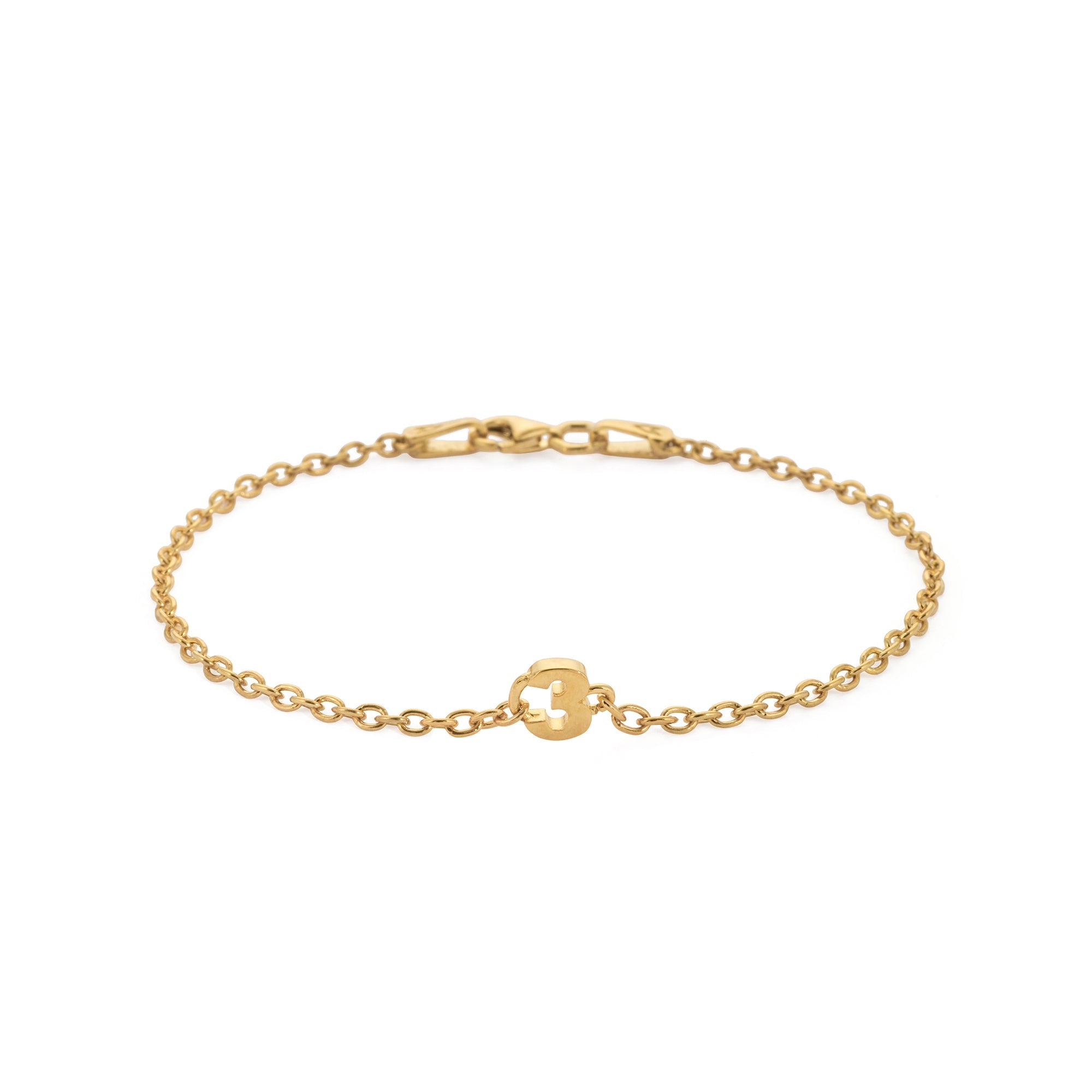 Numeric Chain Bracelet In Gold