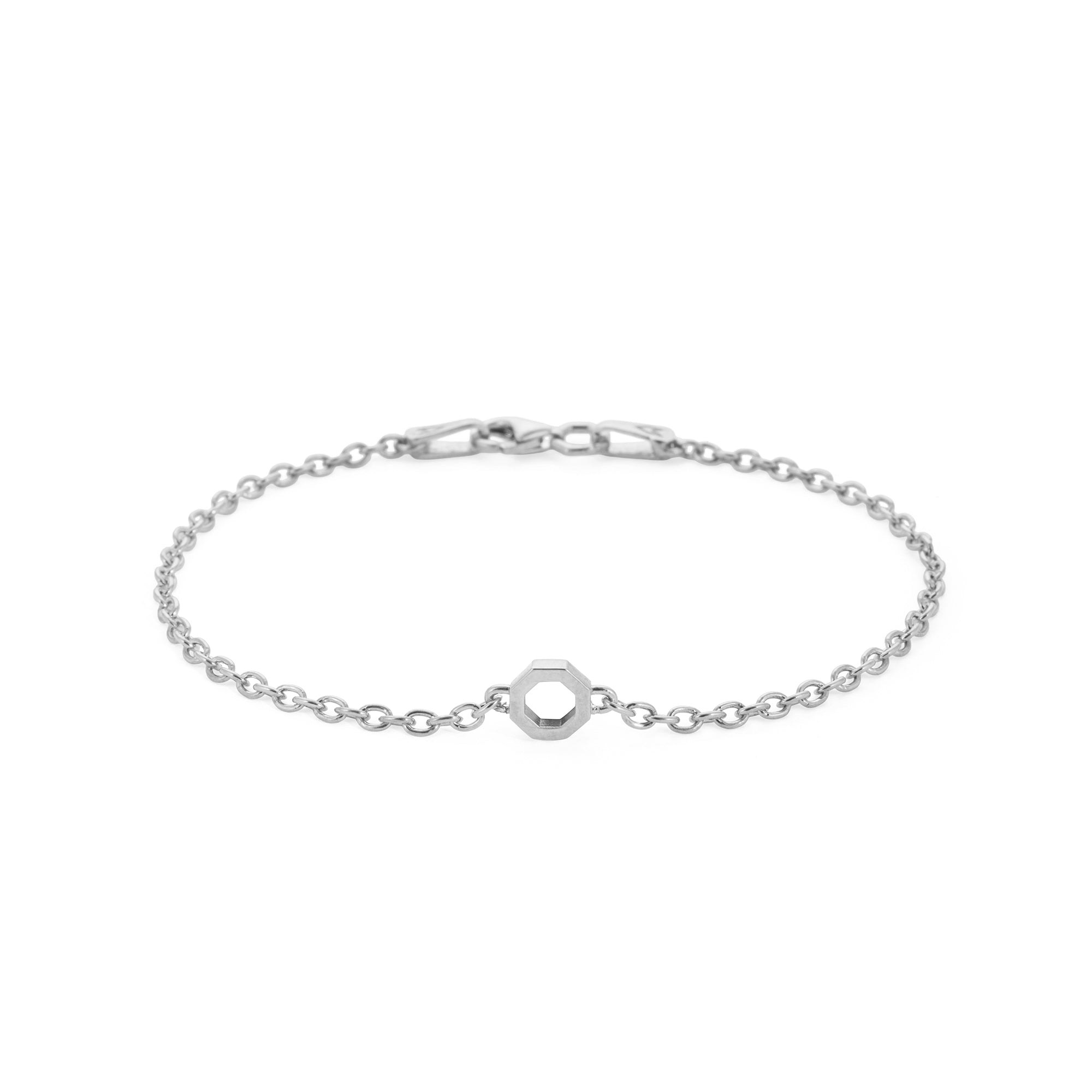 Octagon Bracelet In Silver