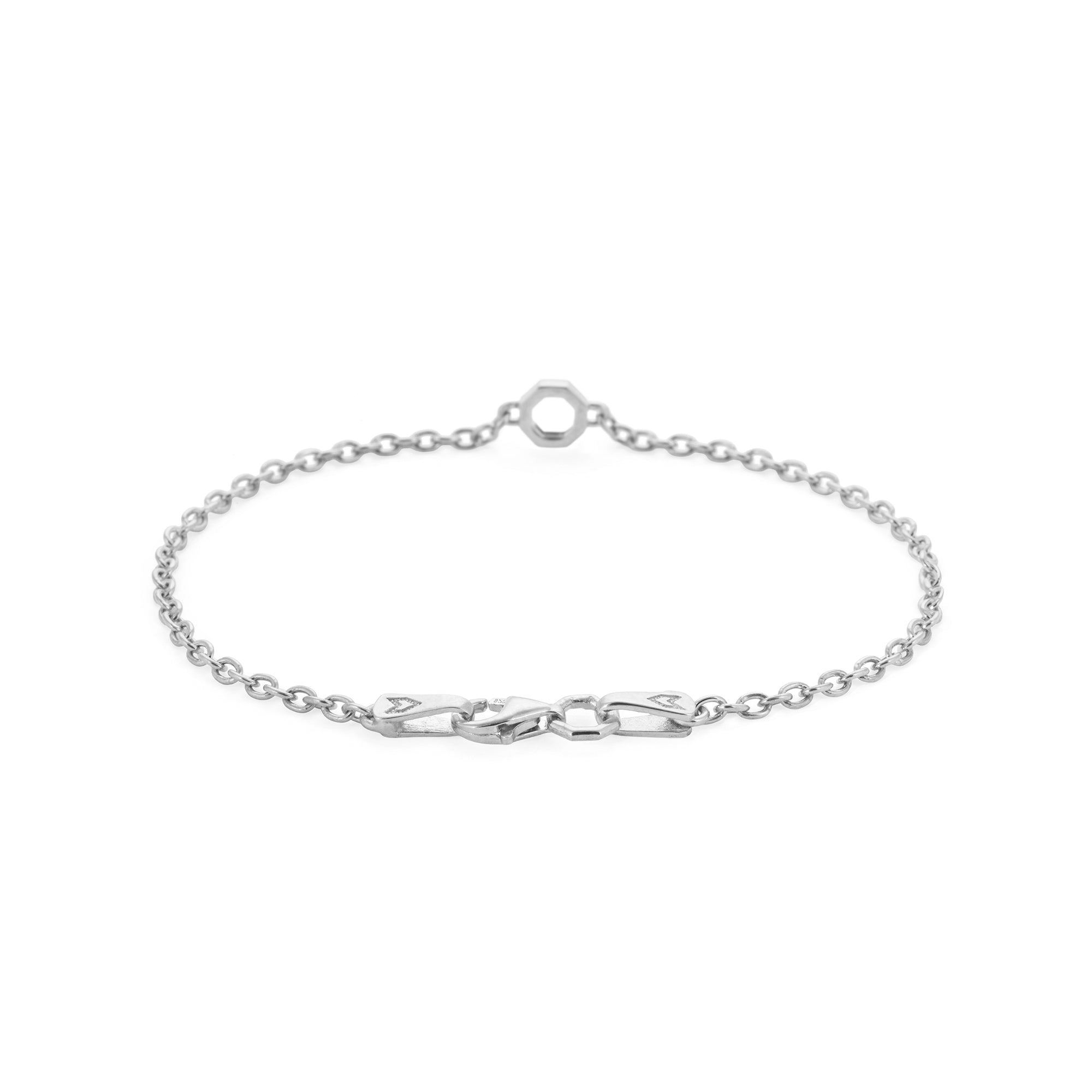 Octagon Bracelet In Silver