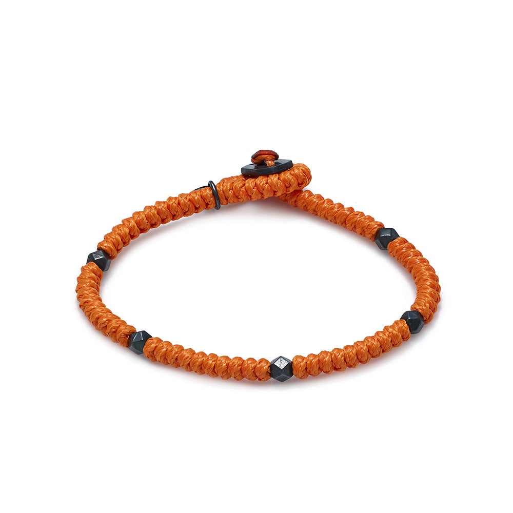 Orange Snake Knot Bracelet In Oxide