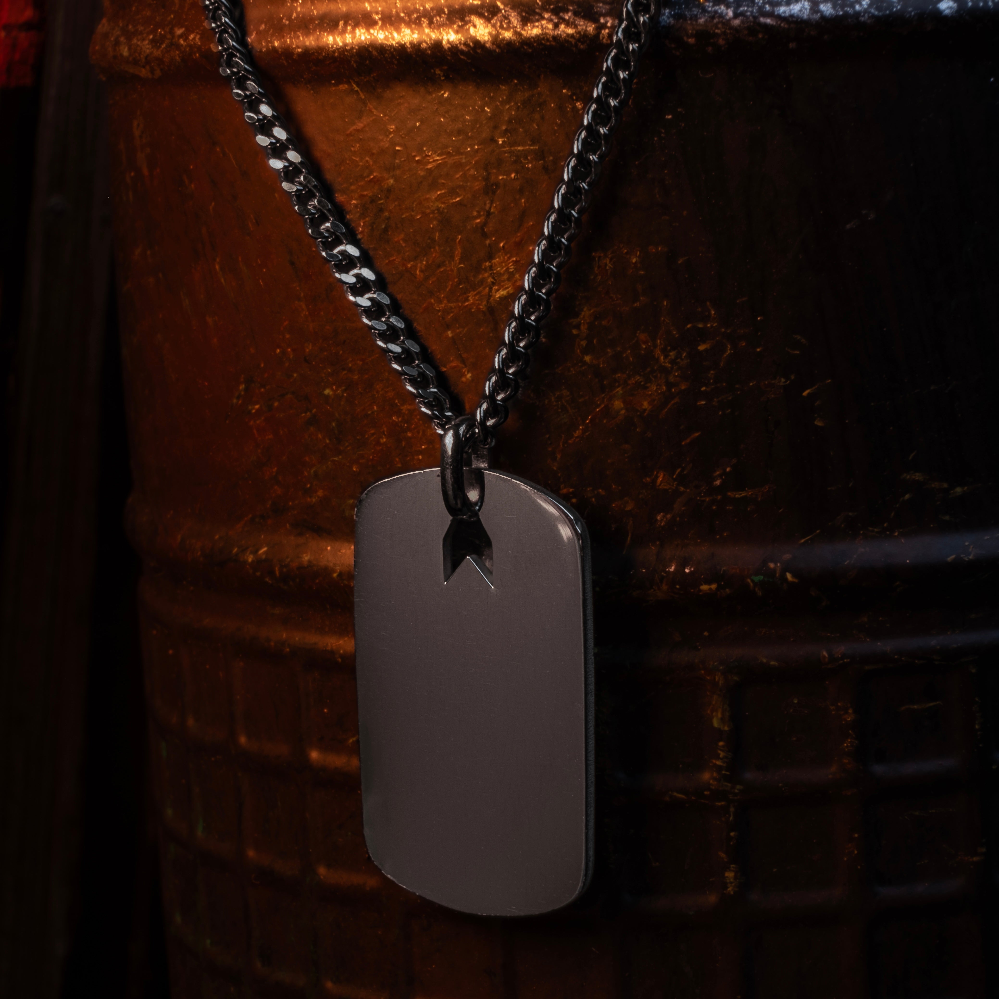 Plate Necklace In Oxide