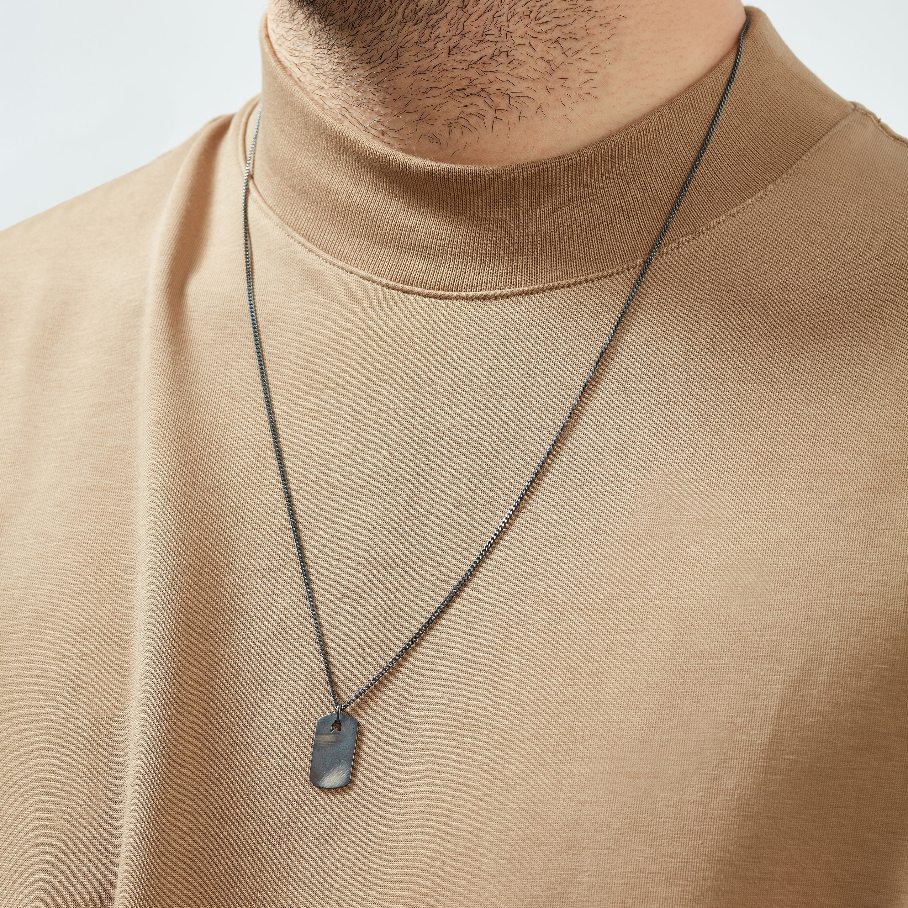 Plate Necklace In Oxide