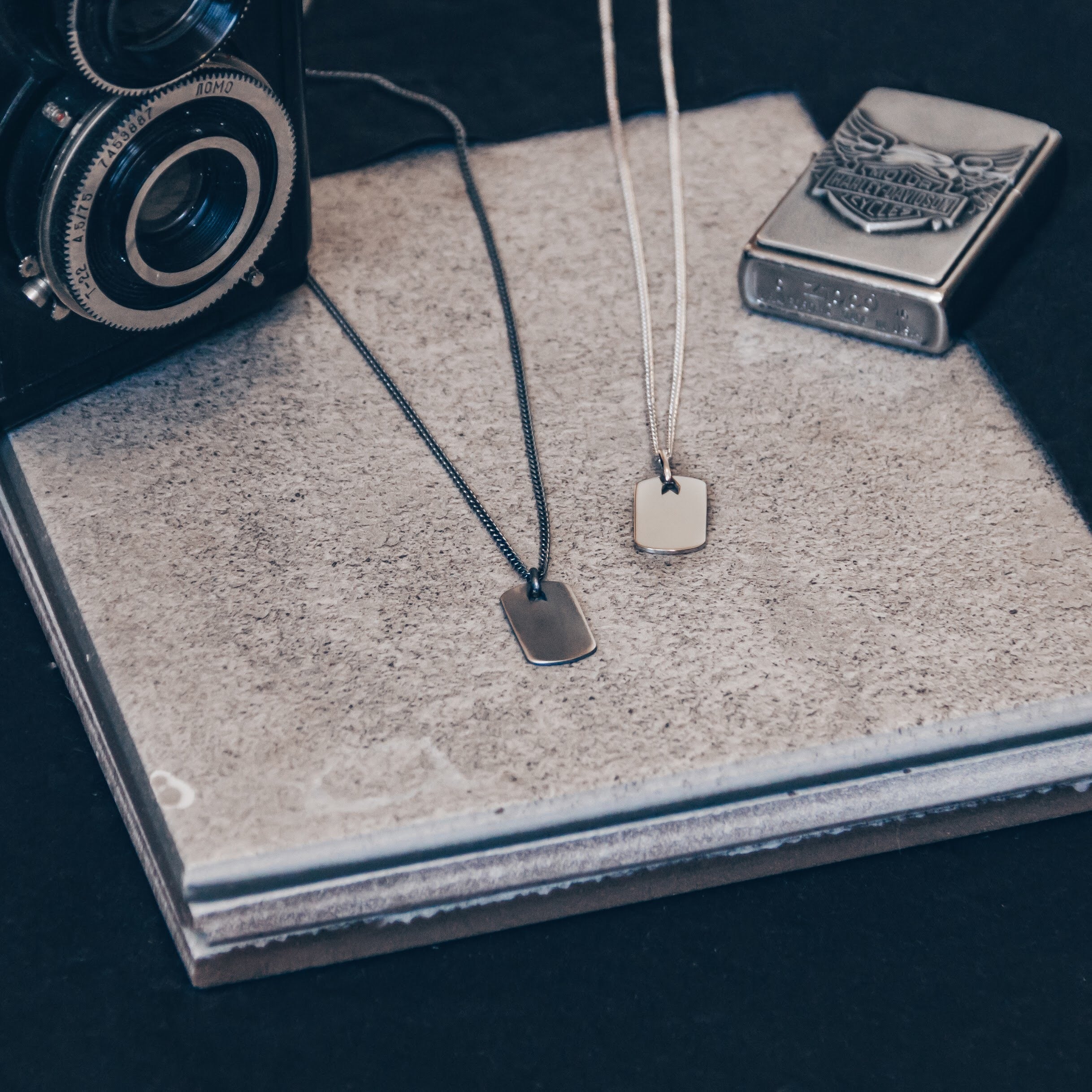 Plate Necklace In Oxide