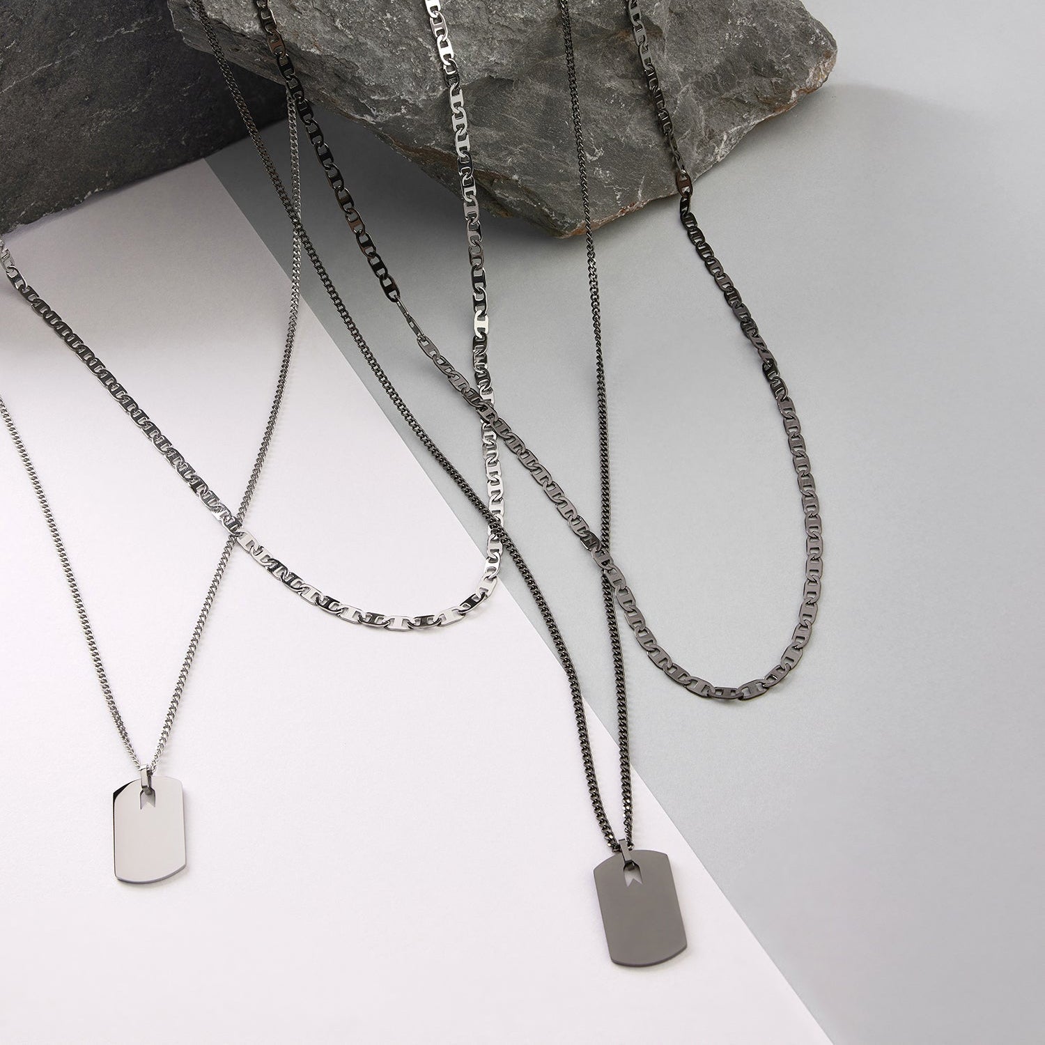 Plate Necklace In Oxide