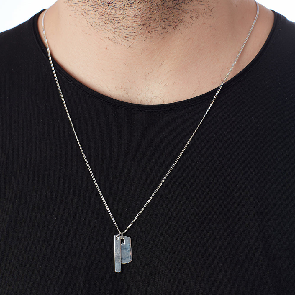 Plates Necklace In Silver