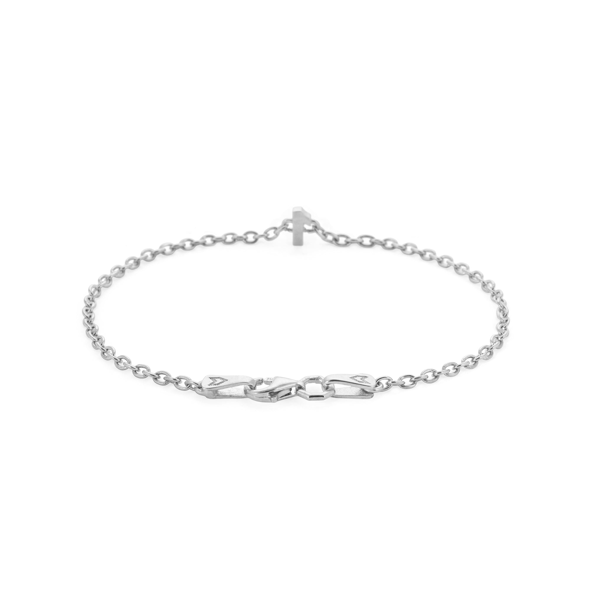 Numeric Chain Bracelet In Silver