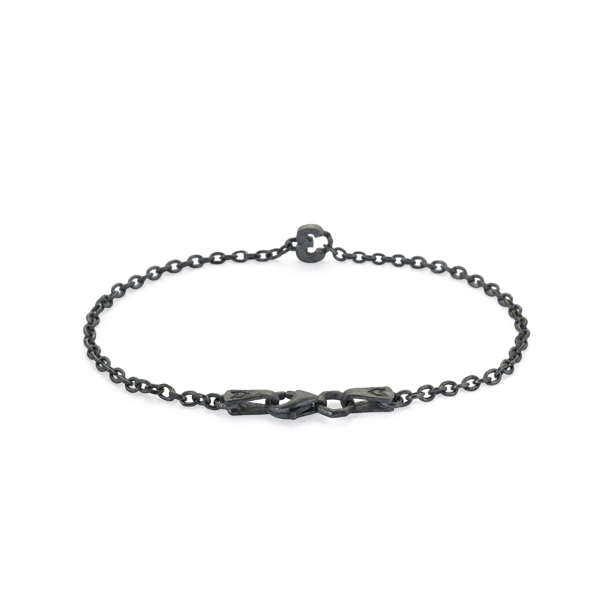 Numeric Chain Bracelet In Oxide