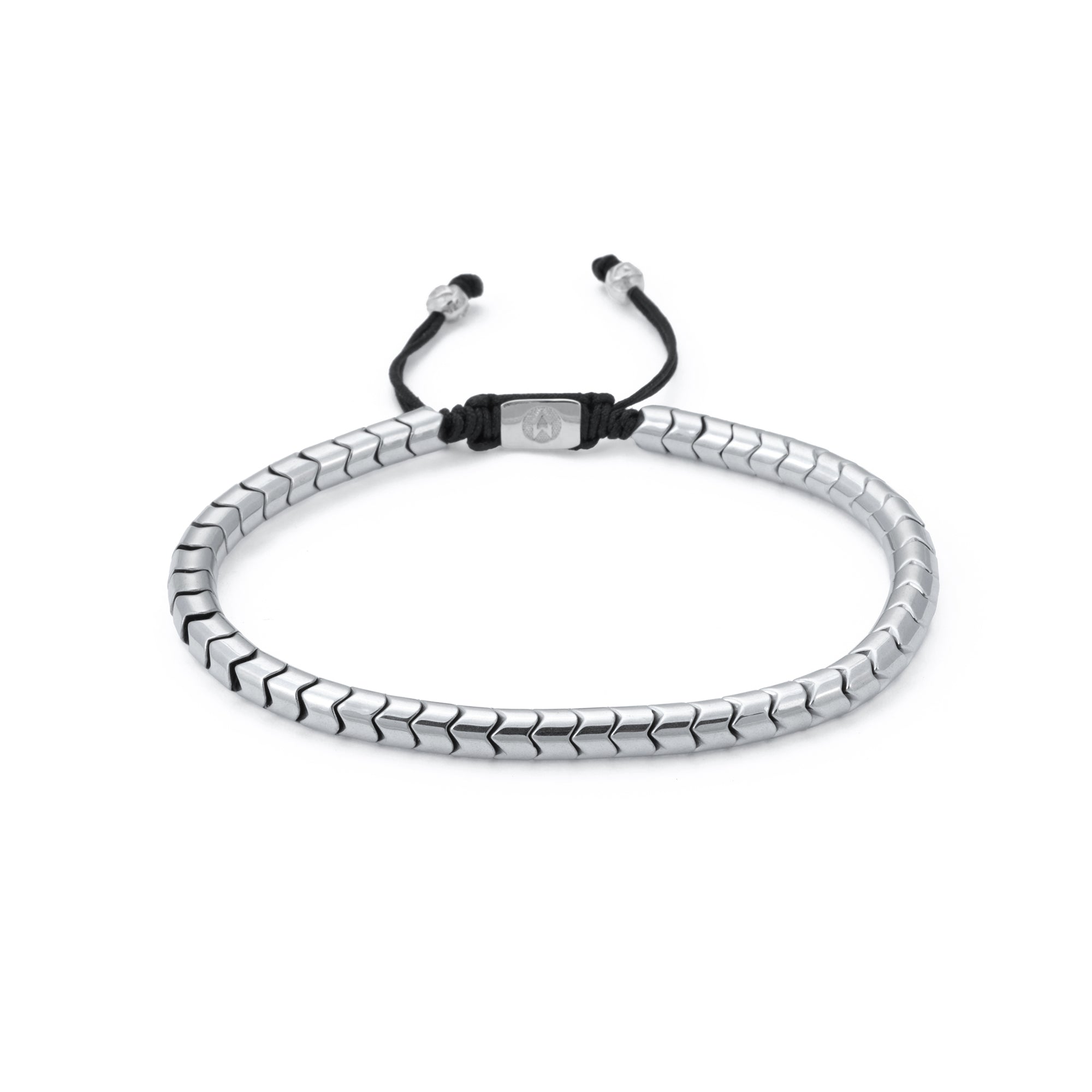 Rolo Hematite Bracelet In Silver