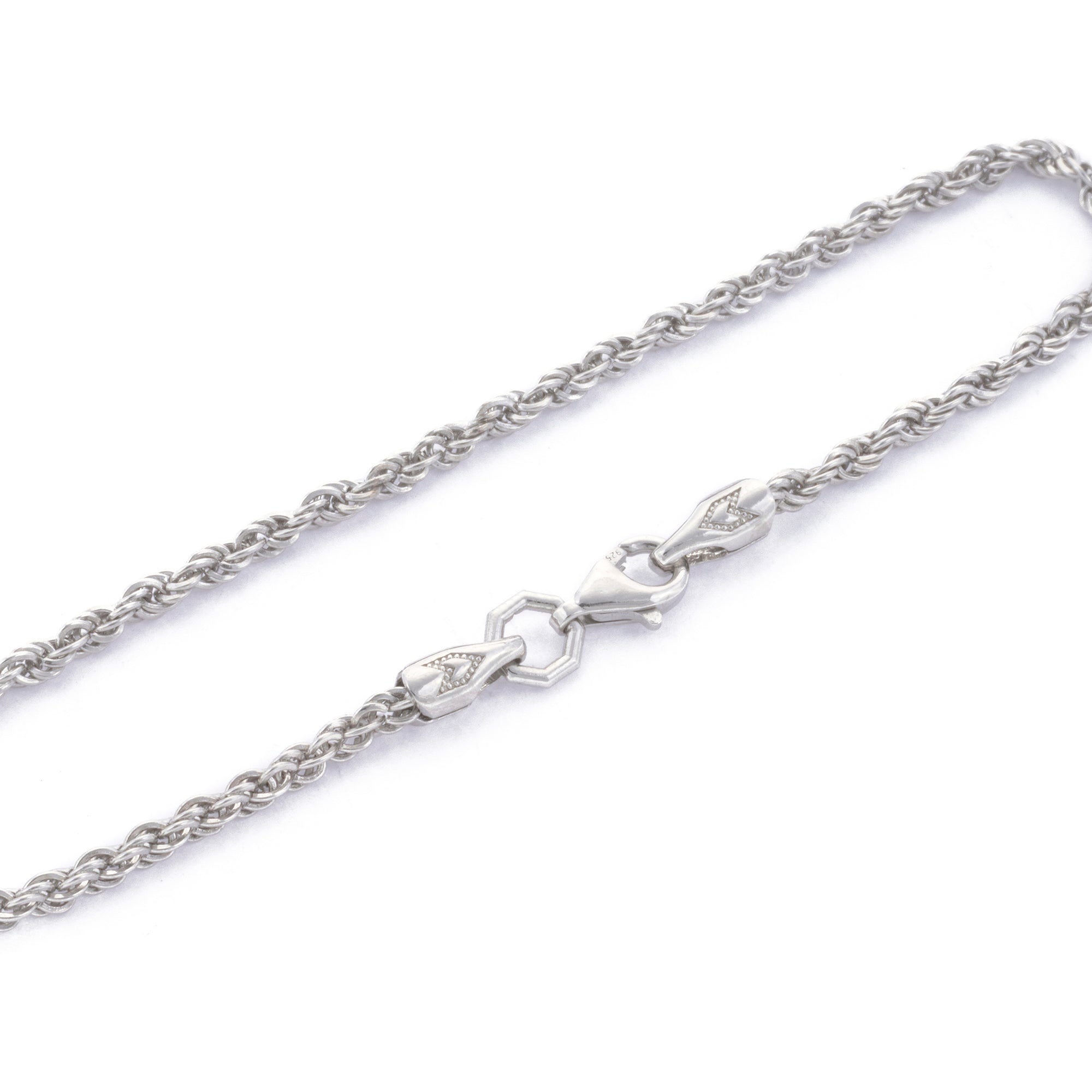 Rope Chain Bracelet In Silver