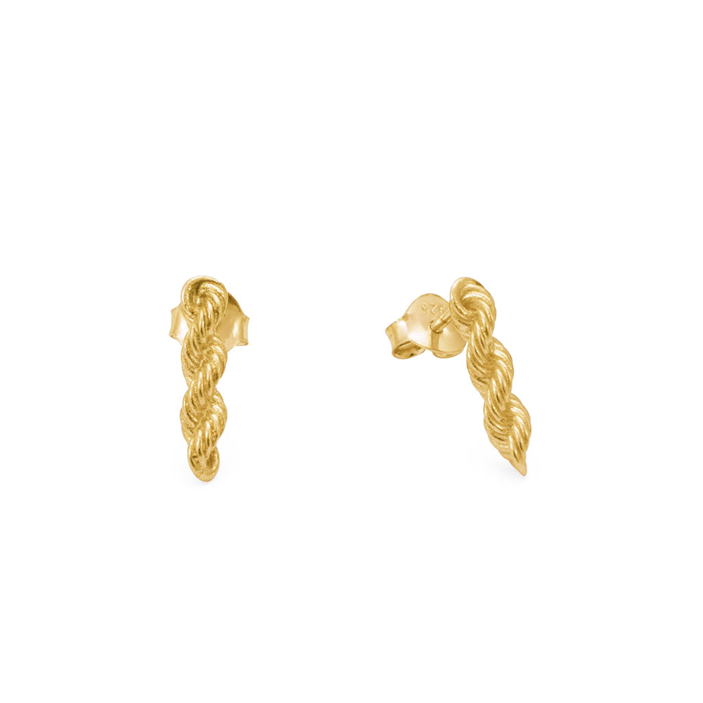 Rope Chain Earrings In Gold