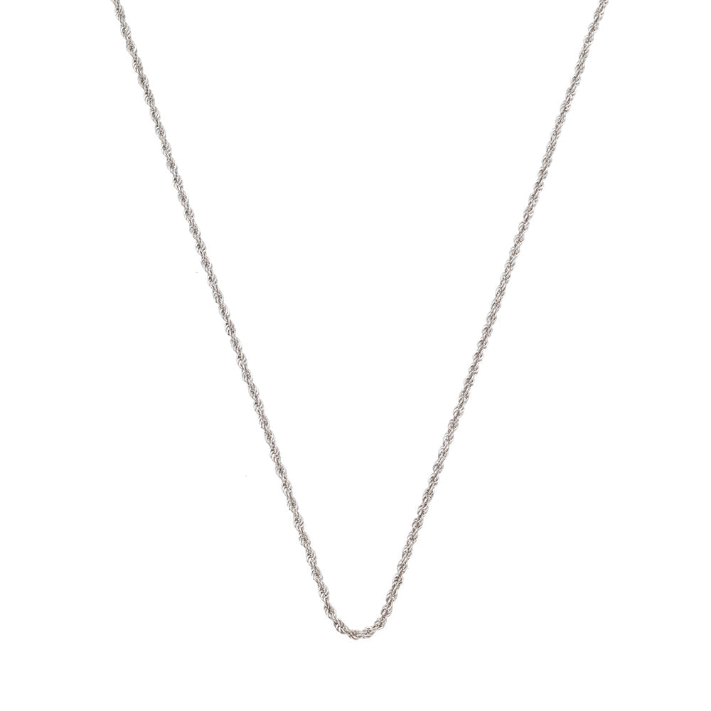 Rope Chain Necklace In Silver