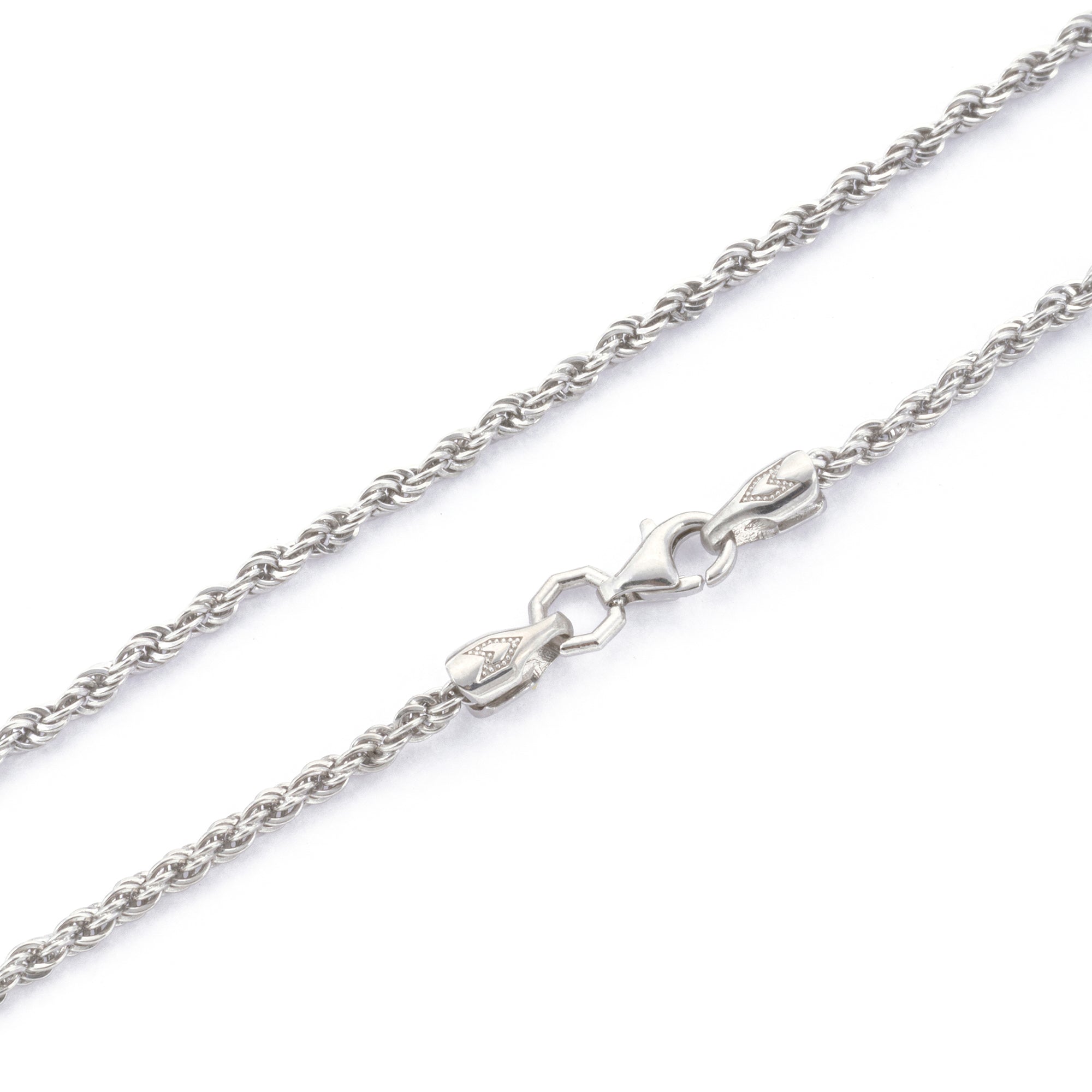 Rope Chain Necklace In Silver