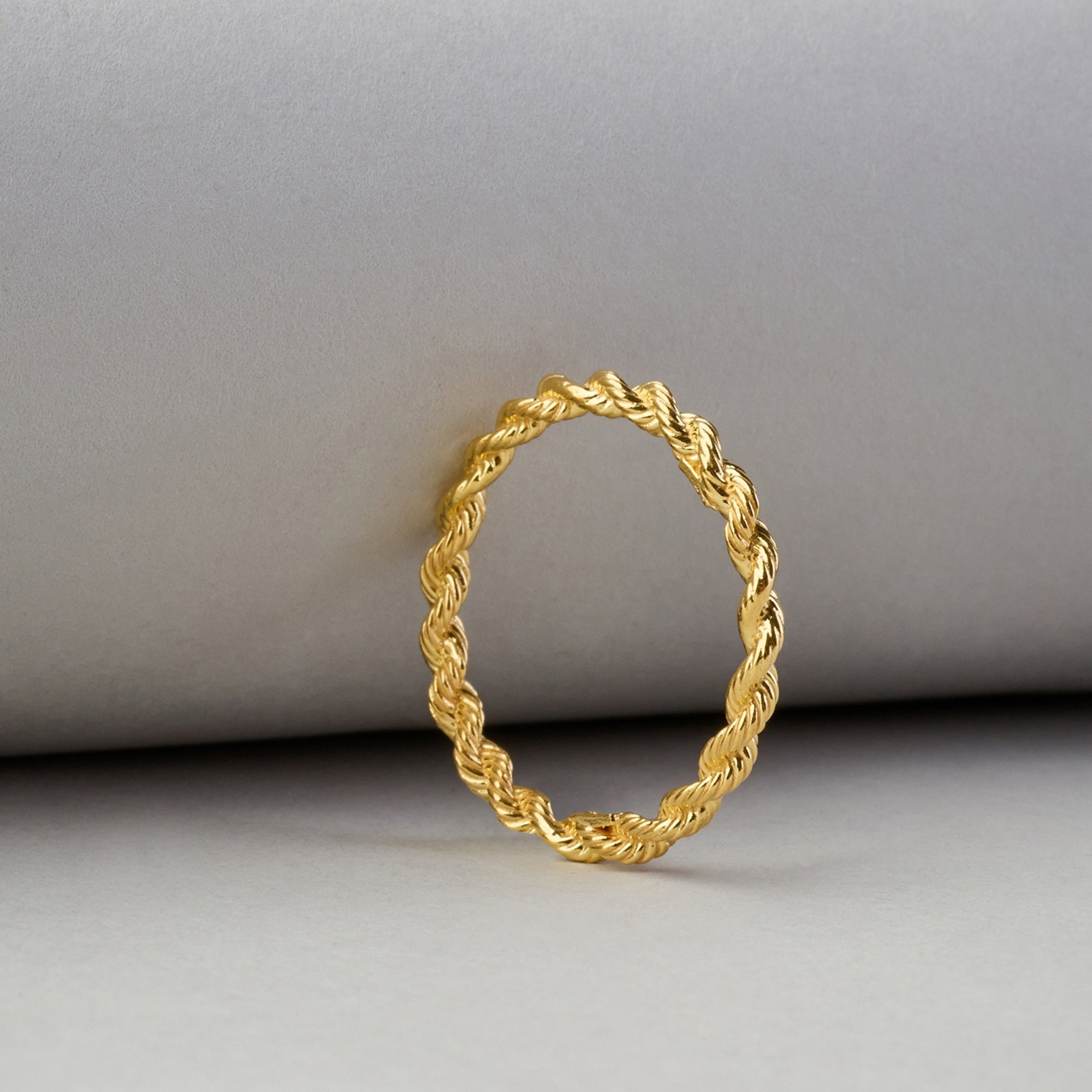 Rope Chain Ring In Gold