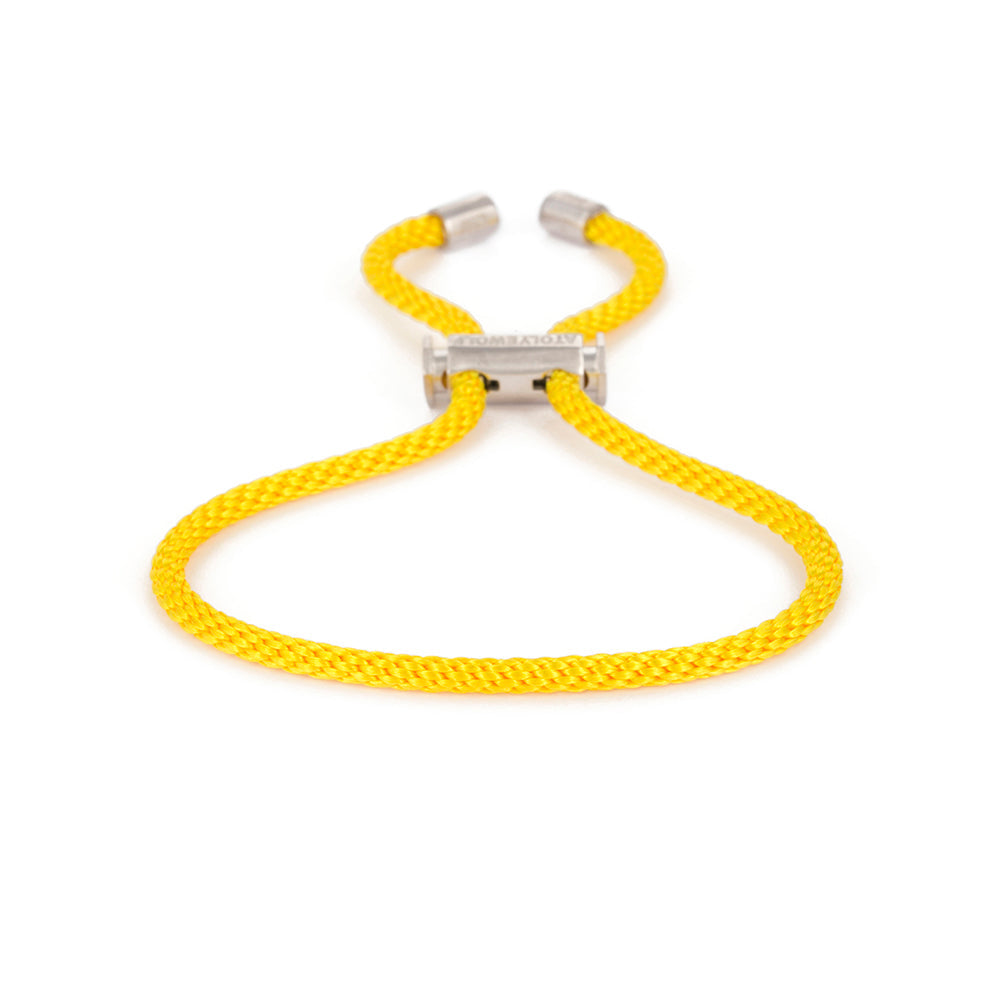 Yellow Lace Bracelet In Silver
