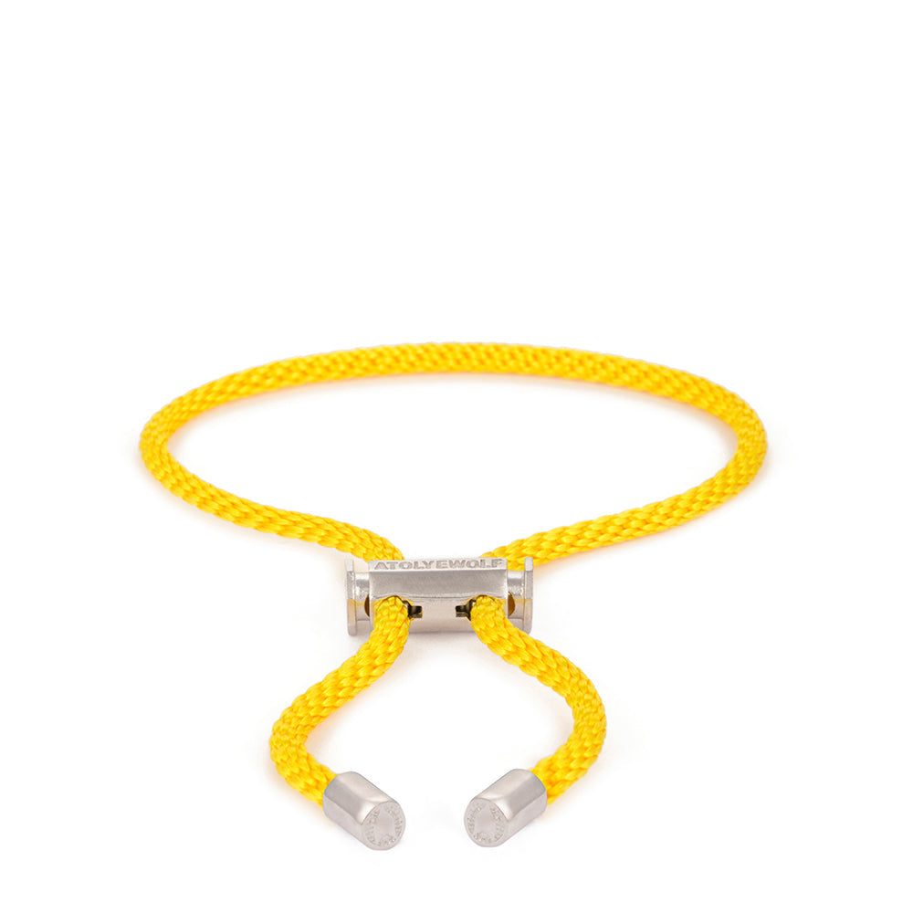 Yellow Lace Bracelet In Silver