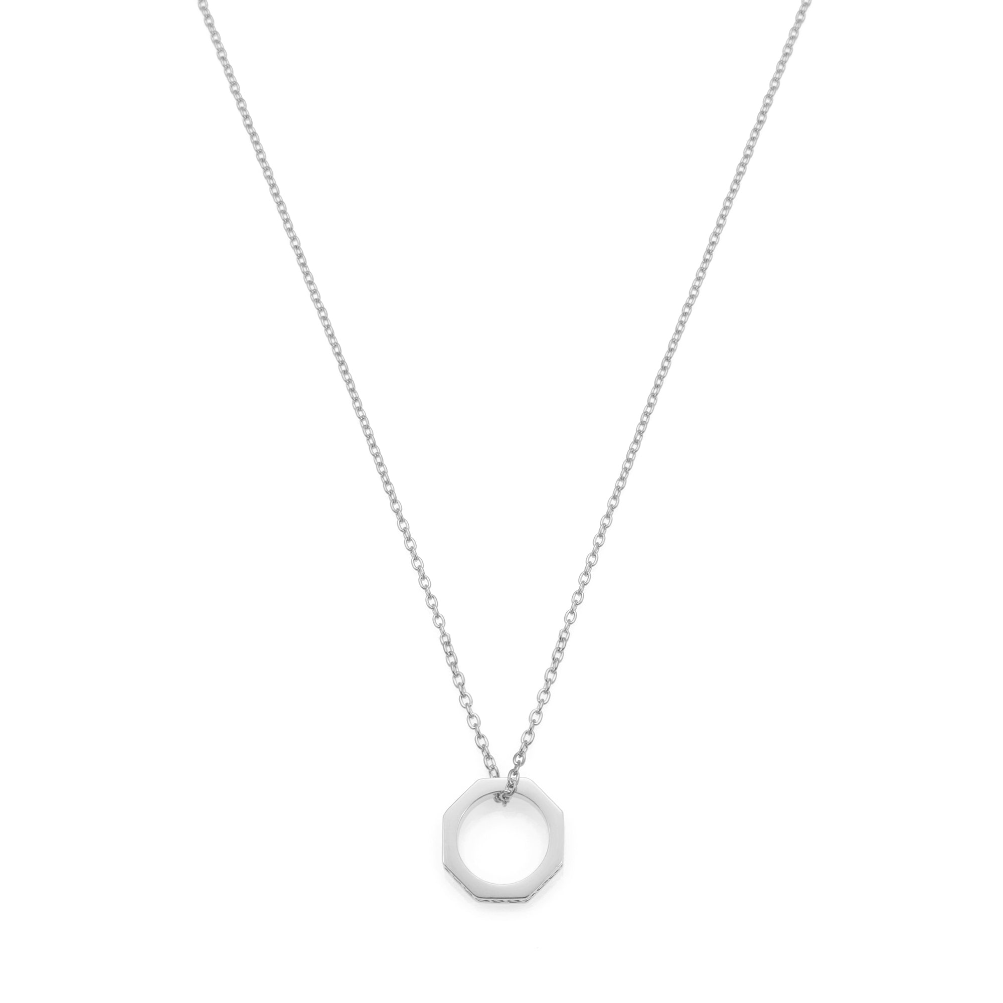 Ring Necklace In Silver