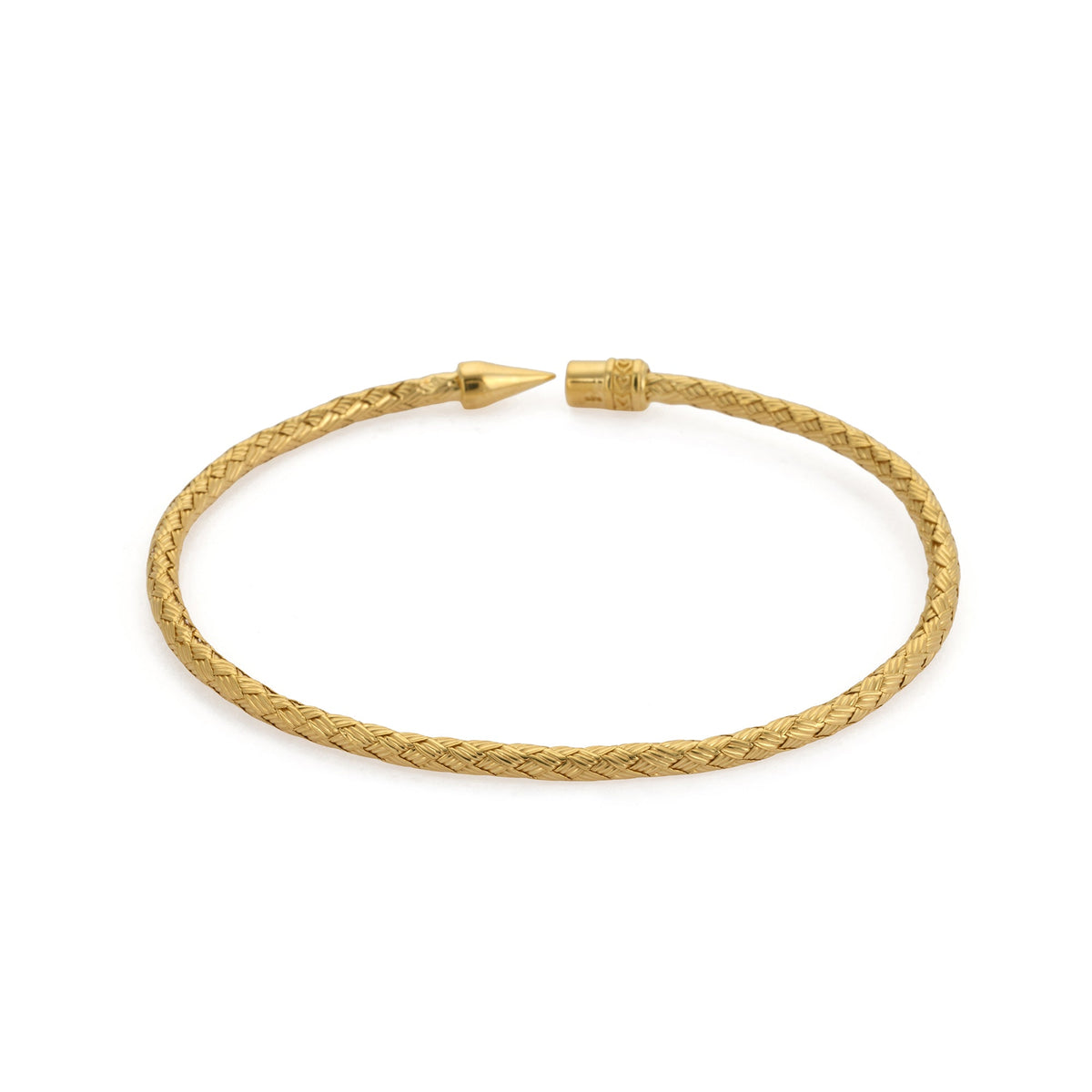 Octagon Pencil Bangle In Gold