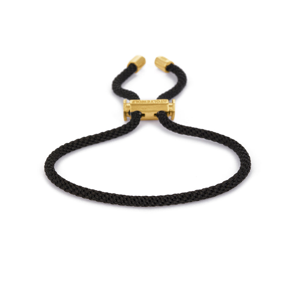 Black Lace Bracelet In Gold