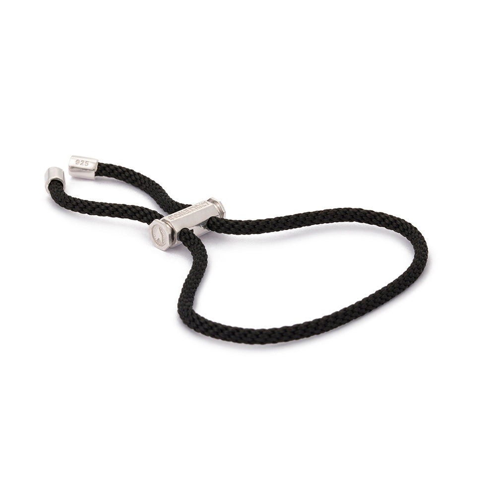 Black Lace Bracelet In Silver
