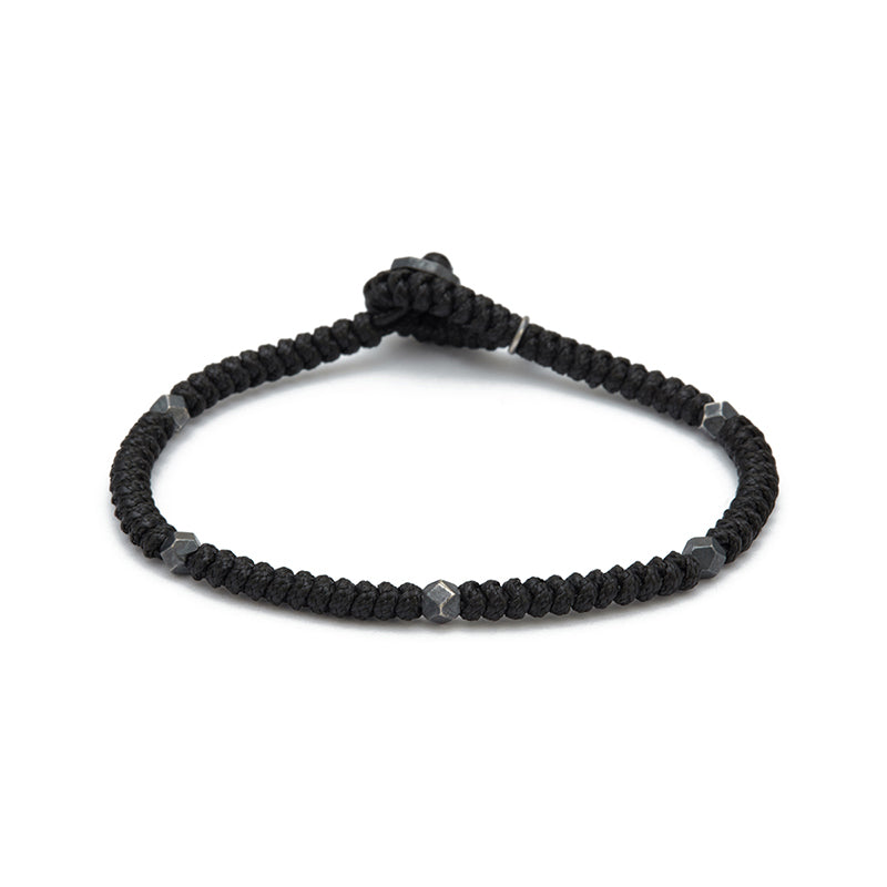 Black Snake Knot Bracelet In Oxide
