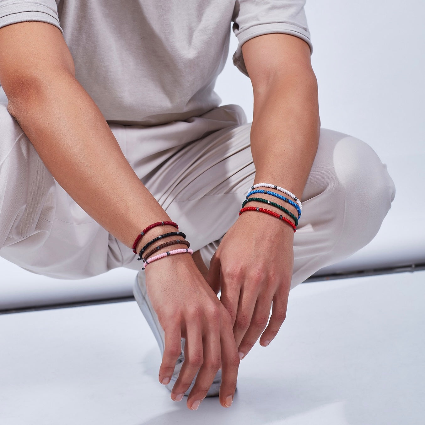 Black Snake Knot Bracelet In Oxide